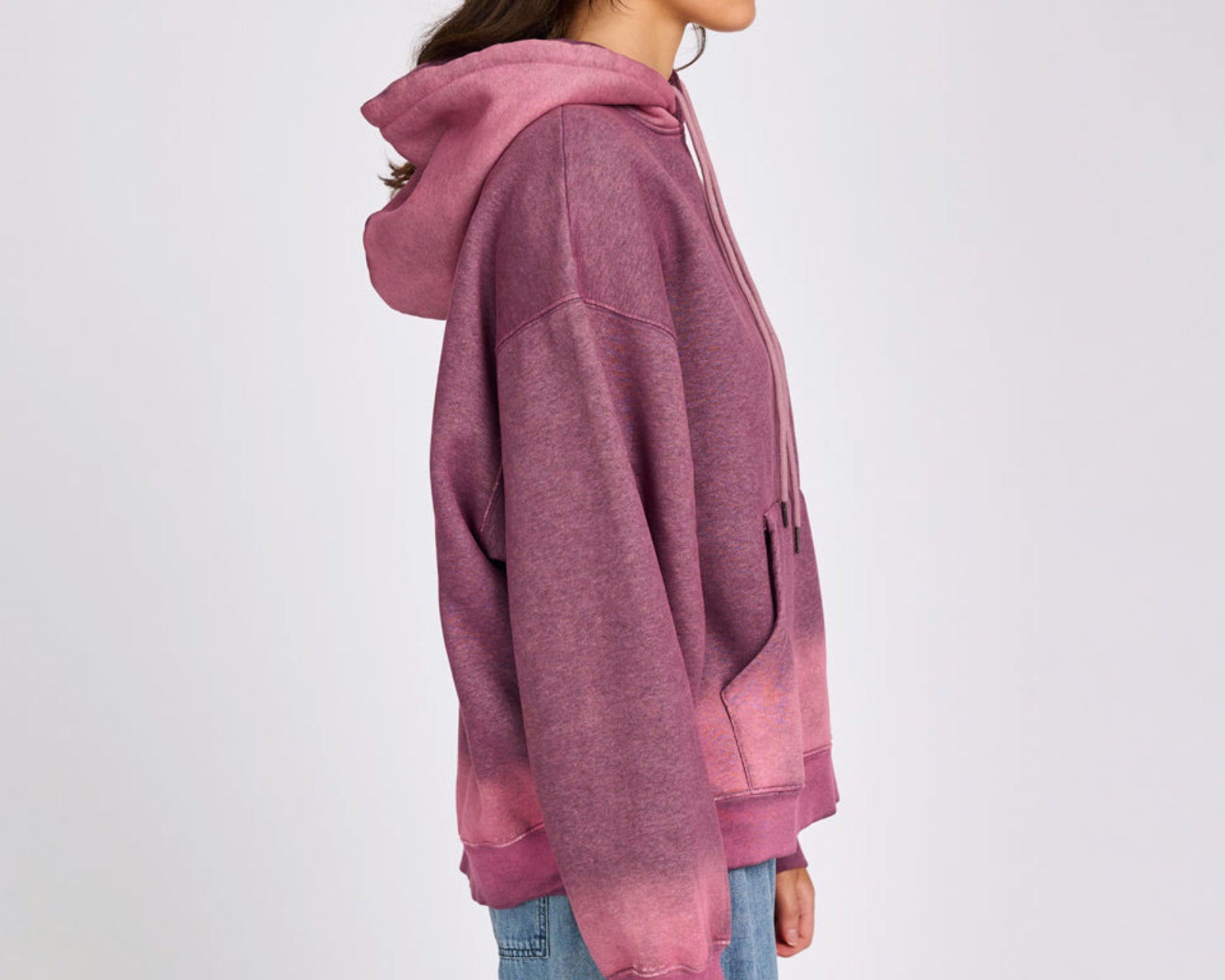 Smiley Batwing Hoody - Pink