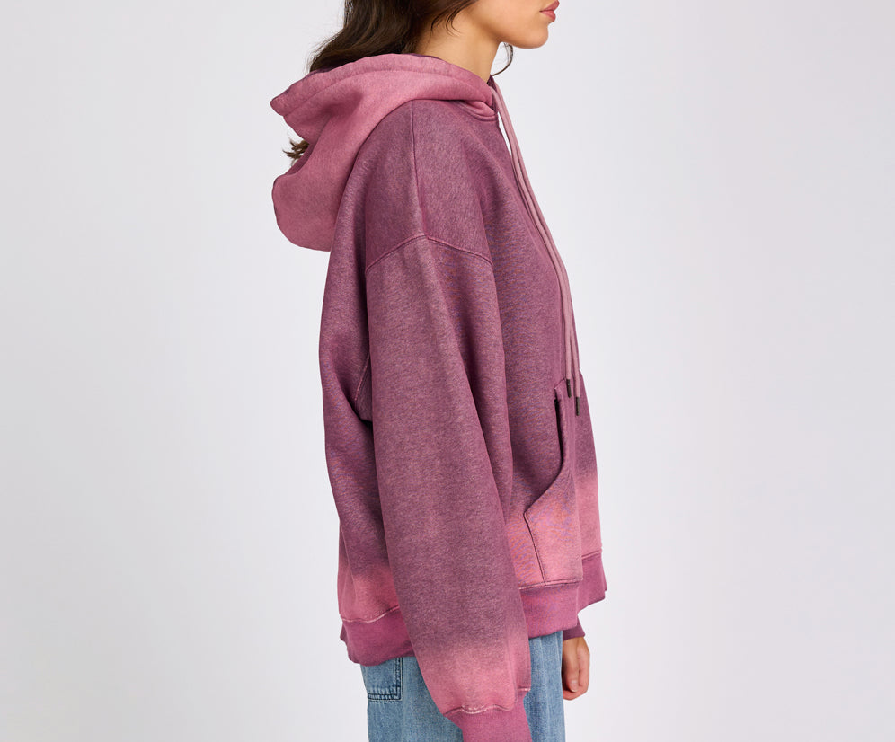 Smiley Batwing Hoody - Pink