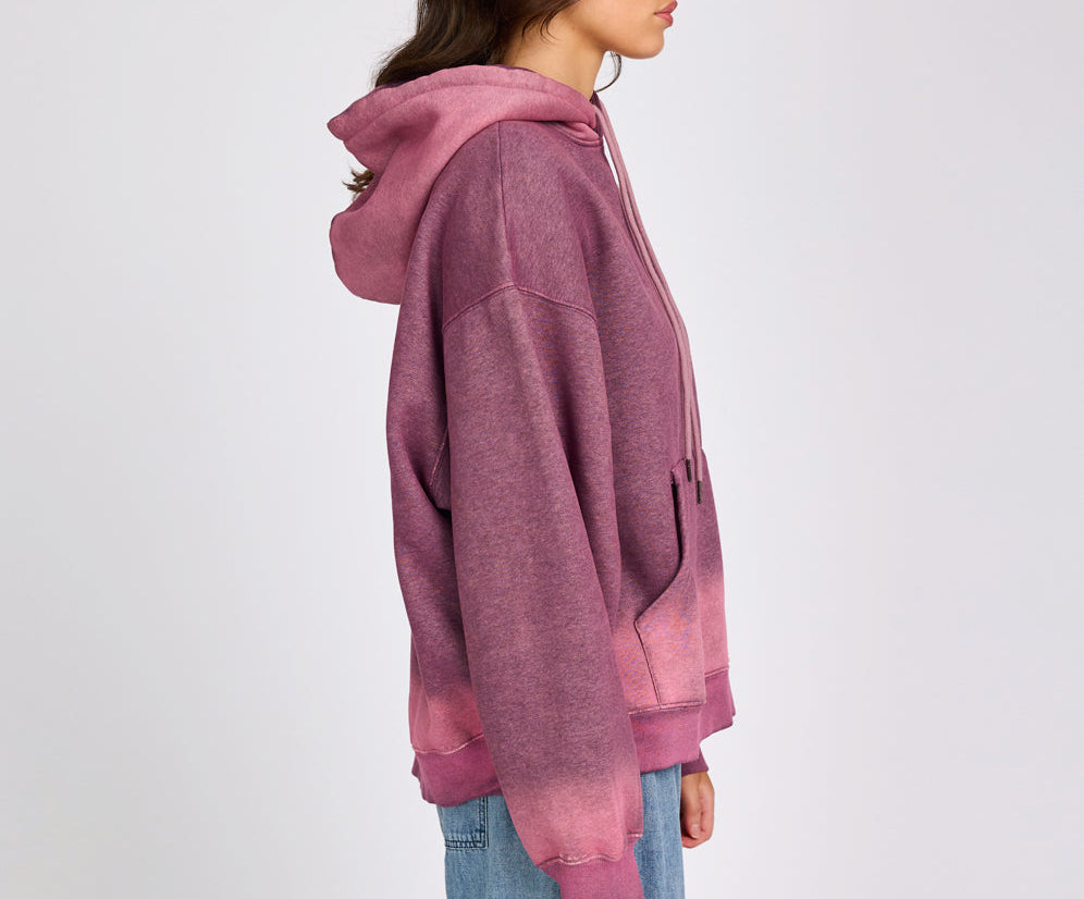 Smiley Batwing Hoody - Pink