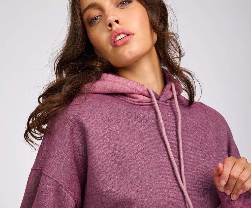 Smiley Batwing Hoody - Pink