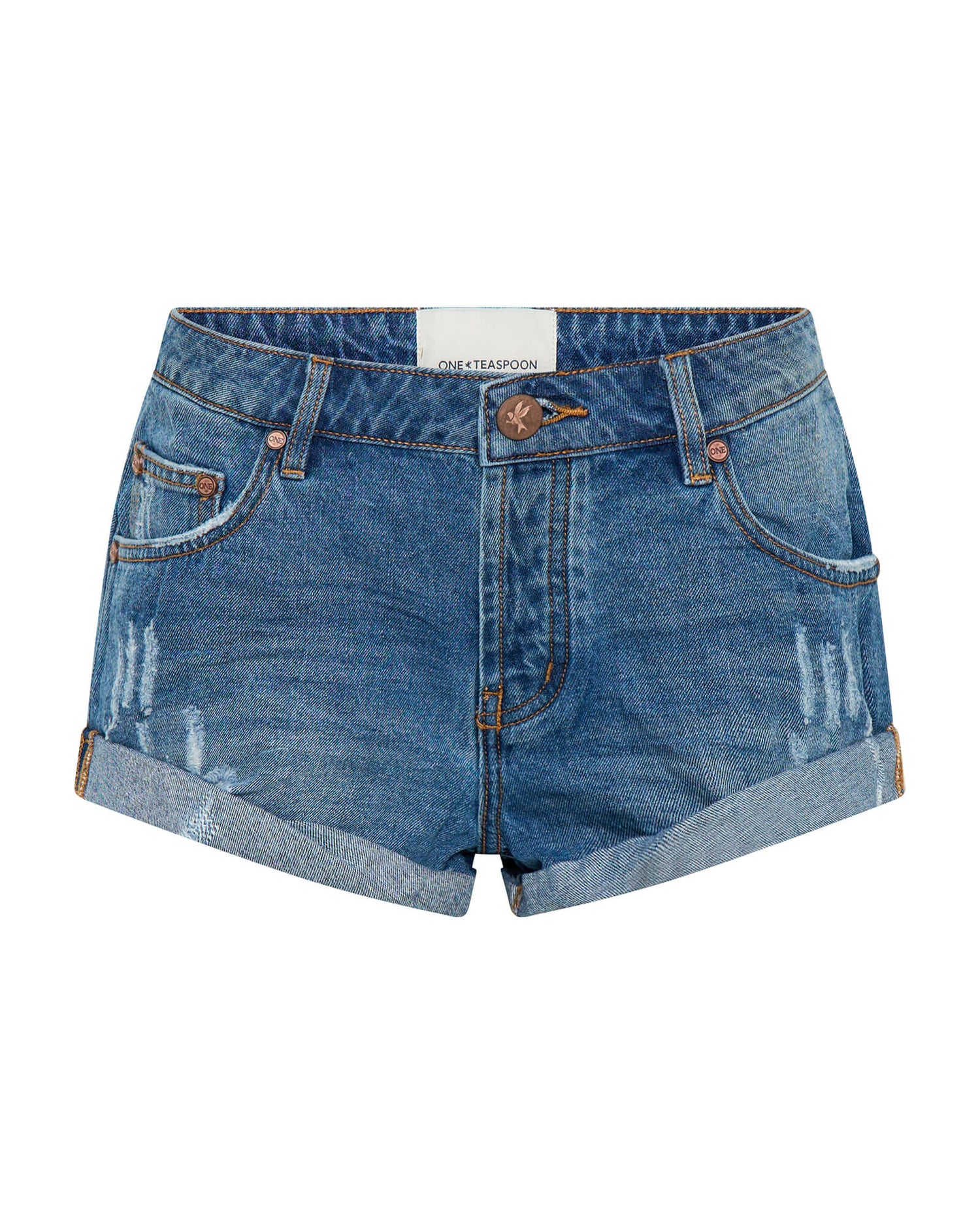  Bandits Low Waist Denim Shorts - Pacifica Blue
