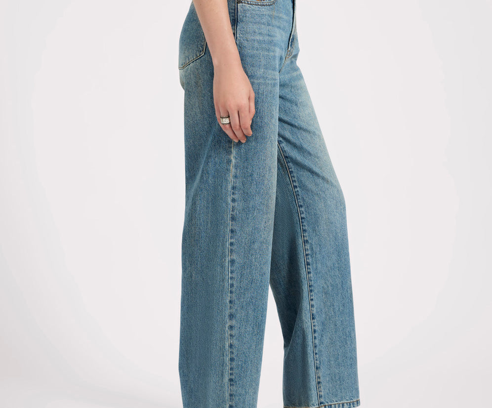 Baxters Mid Waist Straight Leg Denim Jeans - Used Blue