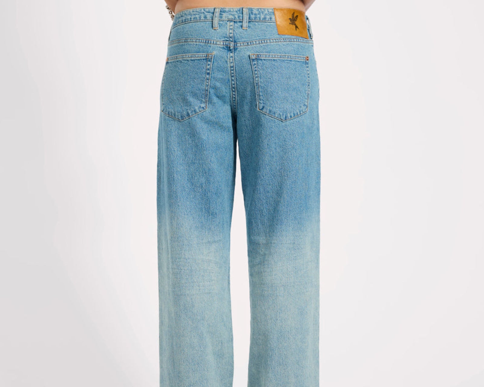 Low Riders Low Waist Wide Leg Denim Jeans - Texas Blue