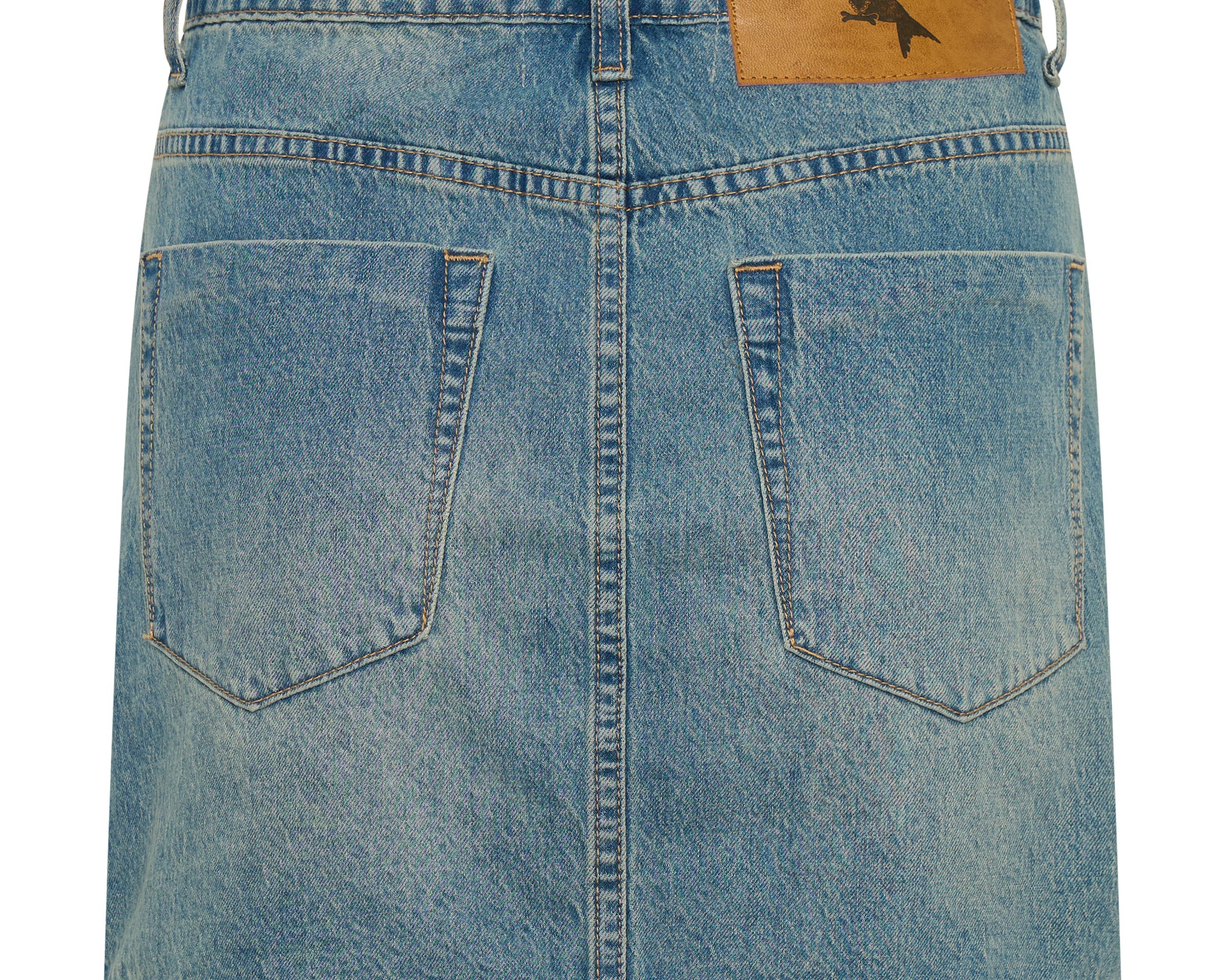 2020 High Waist Mini Denim Skirt - Texas Blue