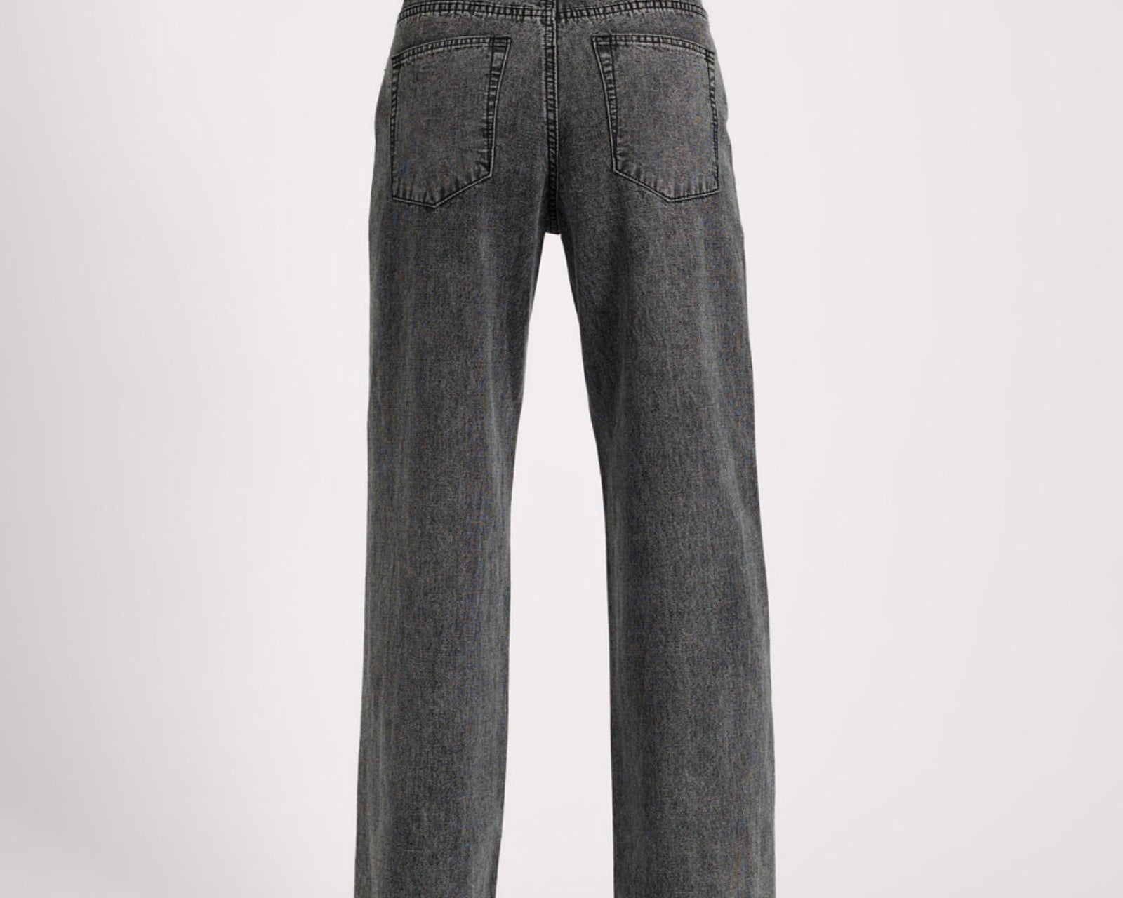 Jackson Mid Waist Wide Leg Denim Jeans - Worn Black