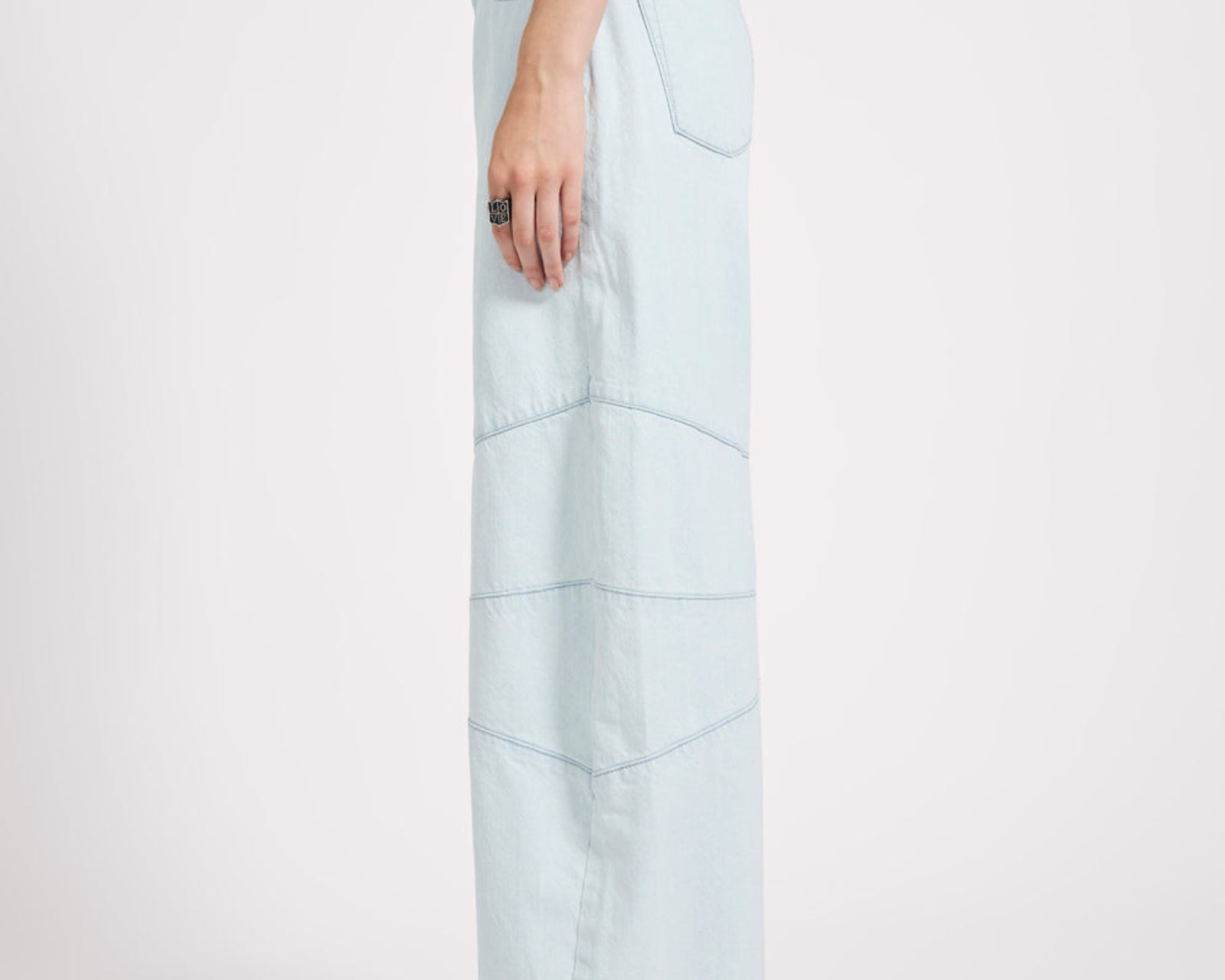 Barrel Mid Waist Wide Leg Denim Jeans - Xanthe Light Blue