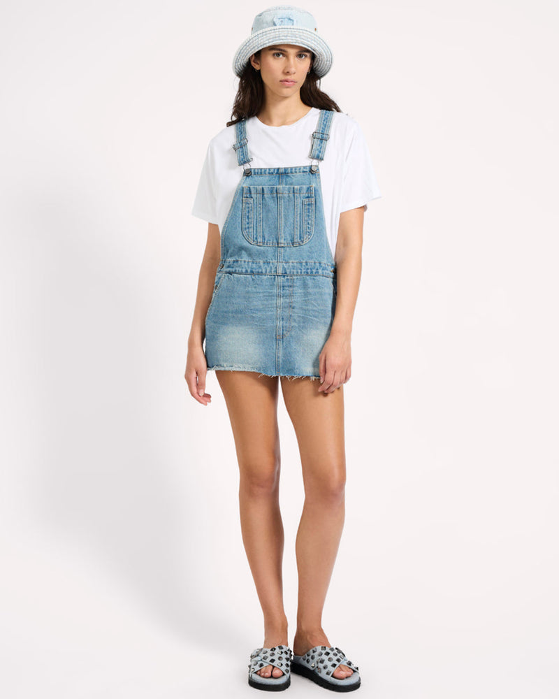 Sloan Mini Pini Denim Dress - Bolt Blue