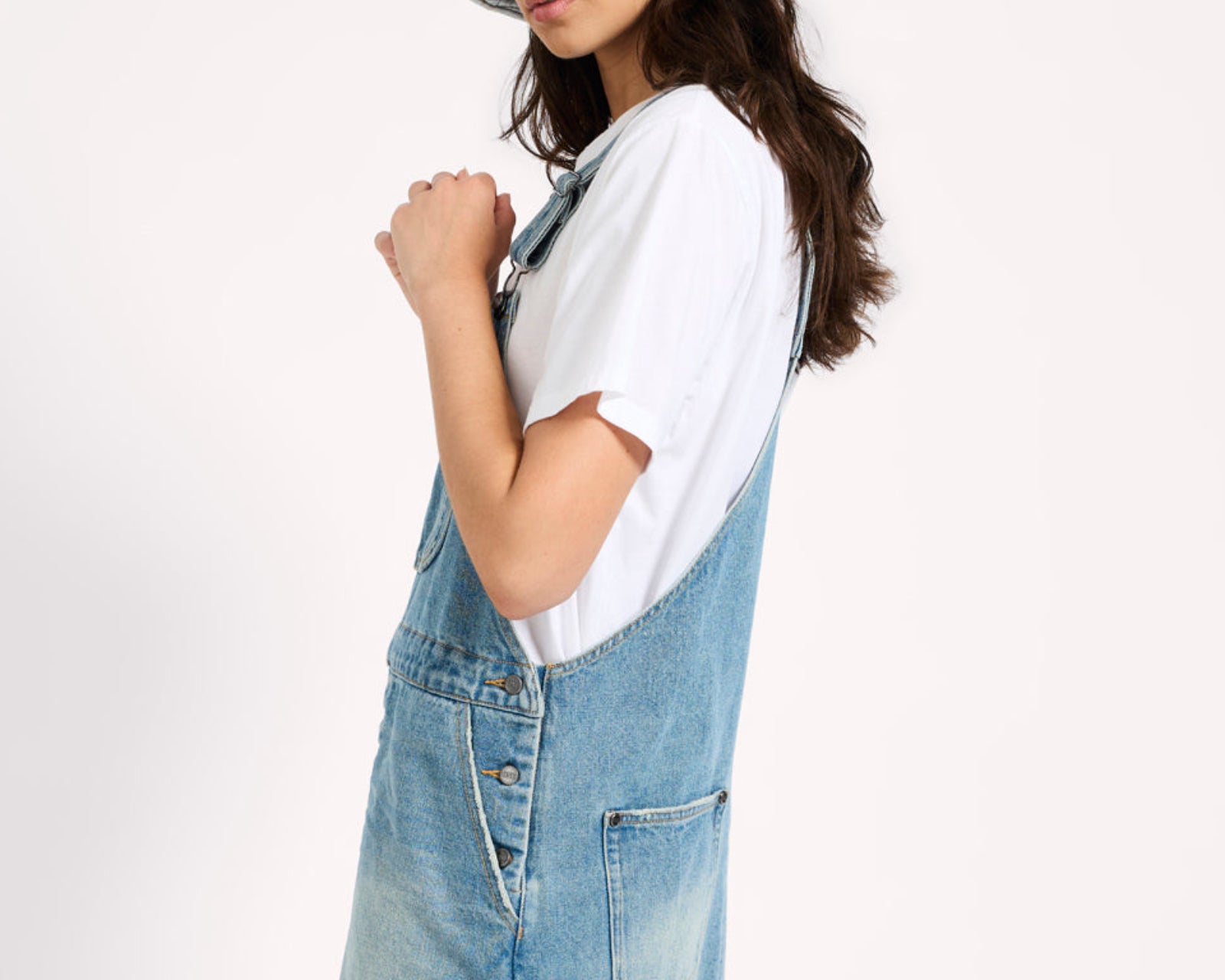 Sloan Mini Pini Denim Dress - Bolt Blue