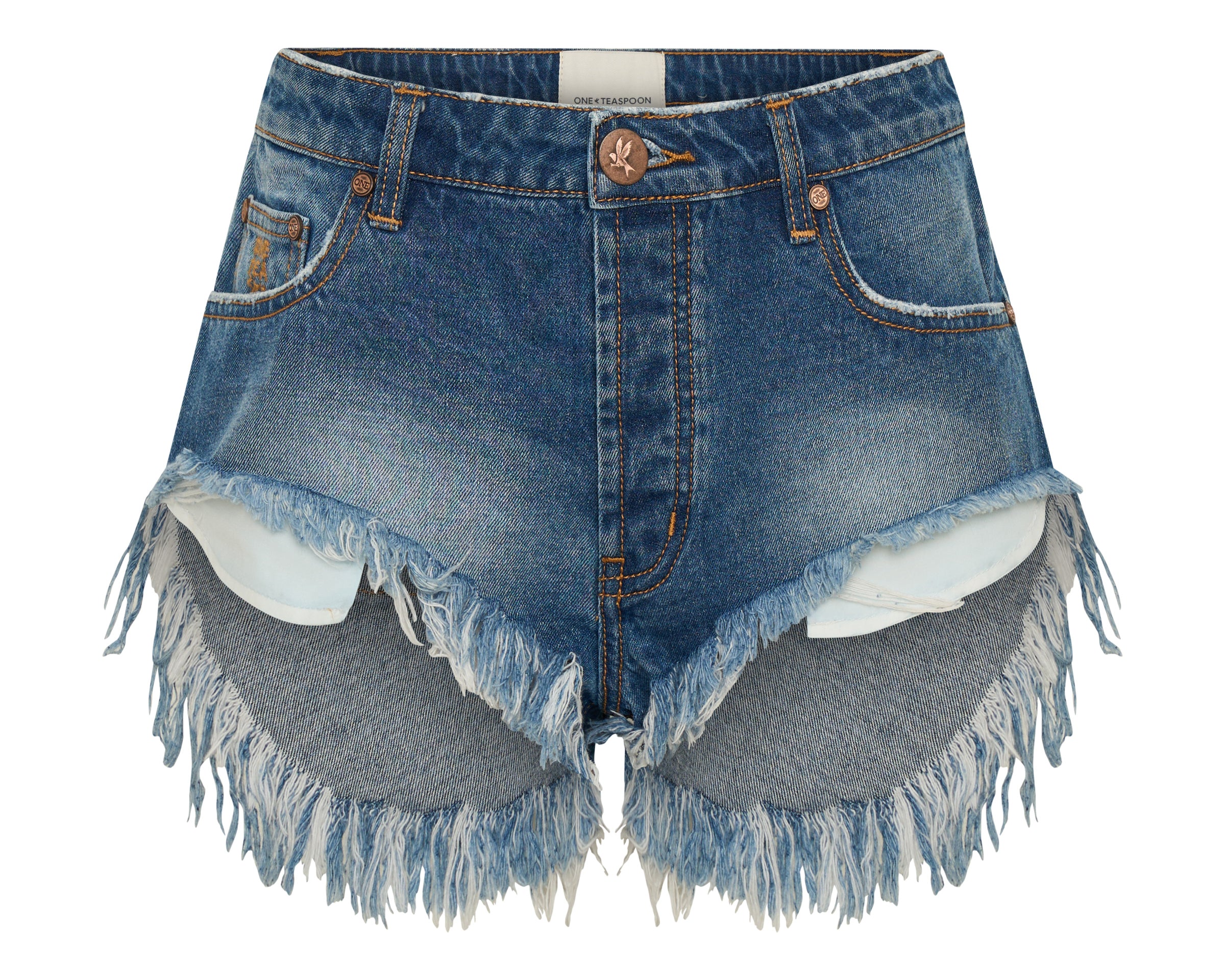 Rollers Low Waist Denim Shorts - Pacifica Blue