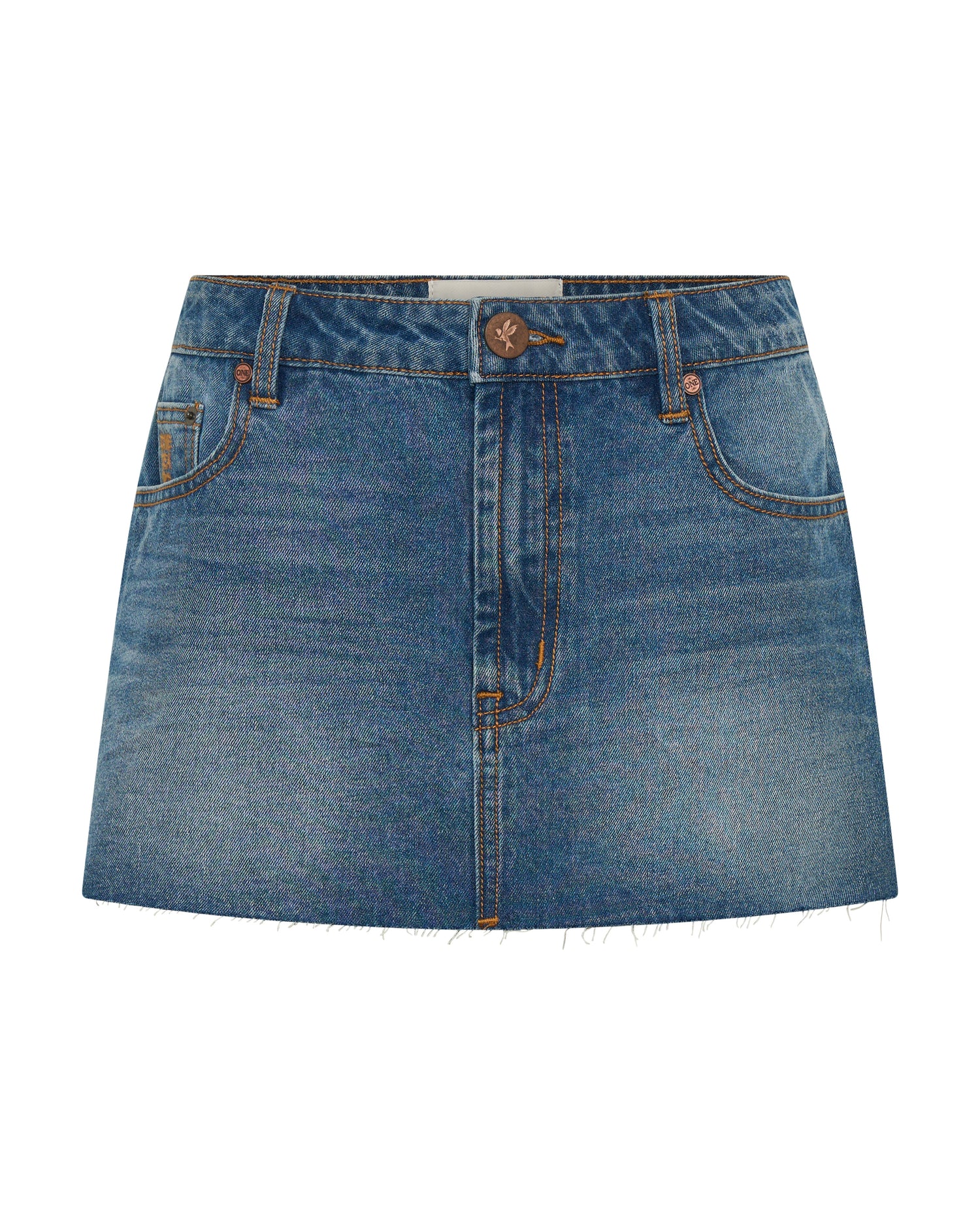  Sloane Low Waist Denim Mini Skirt - Pacifica Blue