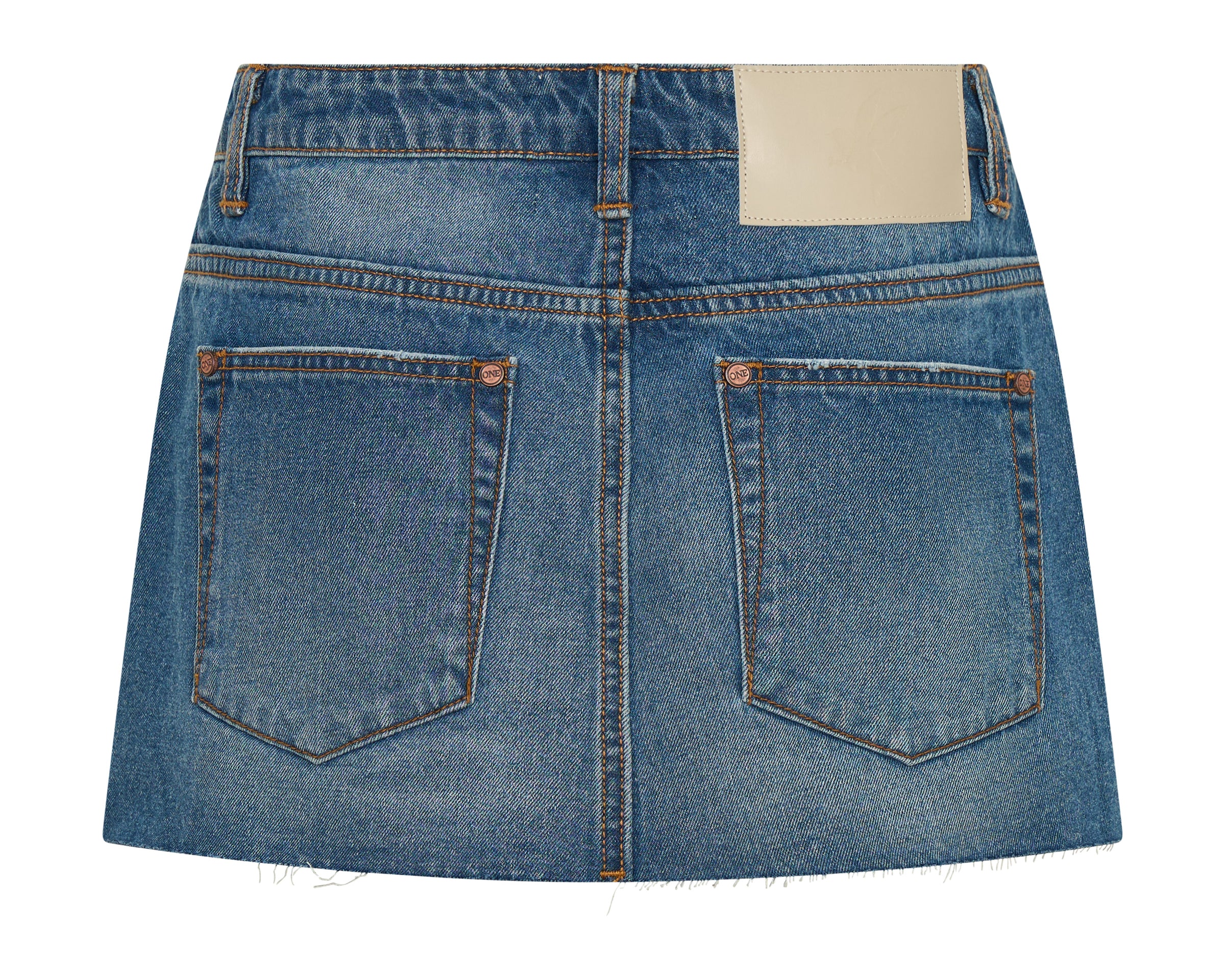 Sloane Low Waist Denim Mini Skirt - Pacifica Blue