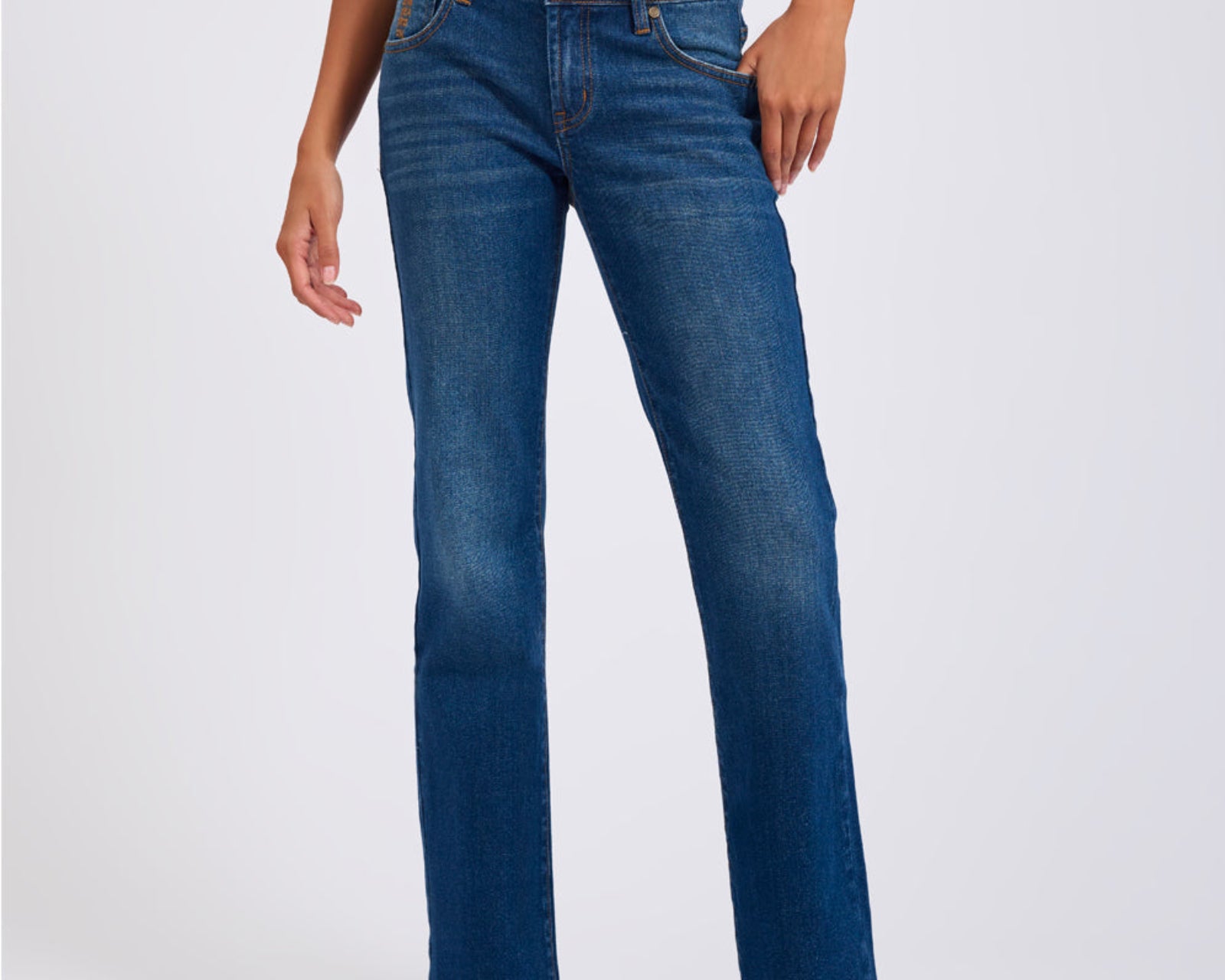 Alice Low Waist Bootcut Denim Jeans - Indigo Blue