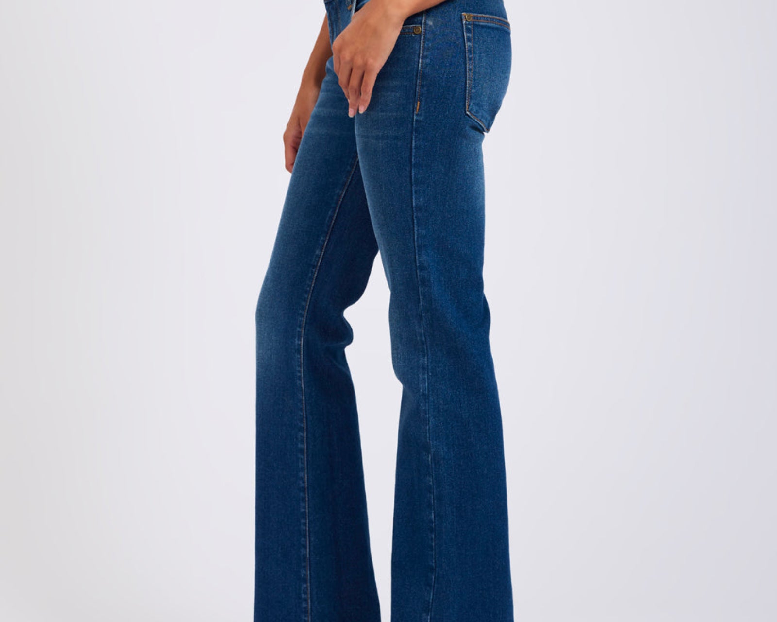 Alice Low Waist Bootcut Denim Jeans - Indigo Blue
