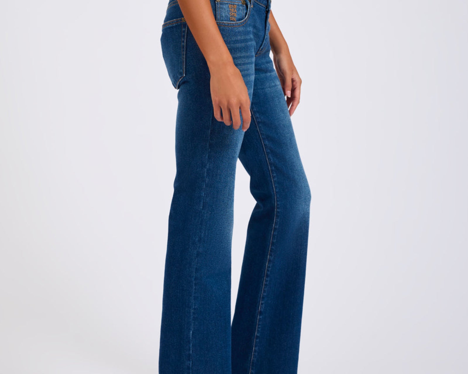 Alice Low Waist Bootcut Denim Jeans - Indigo Blue