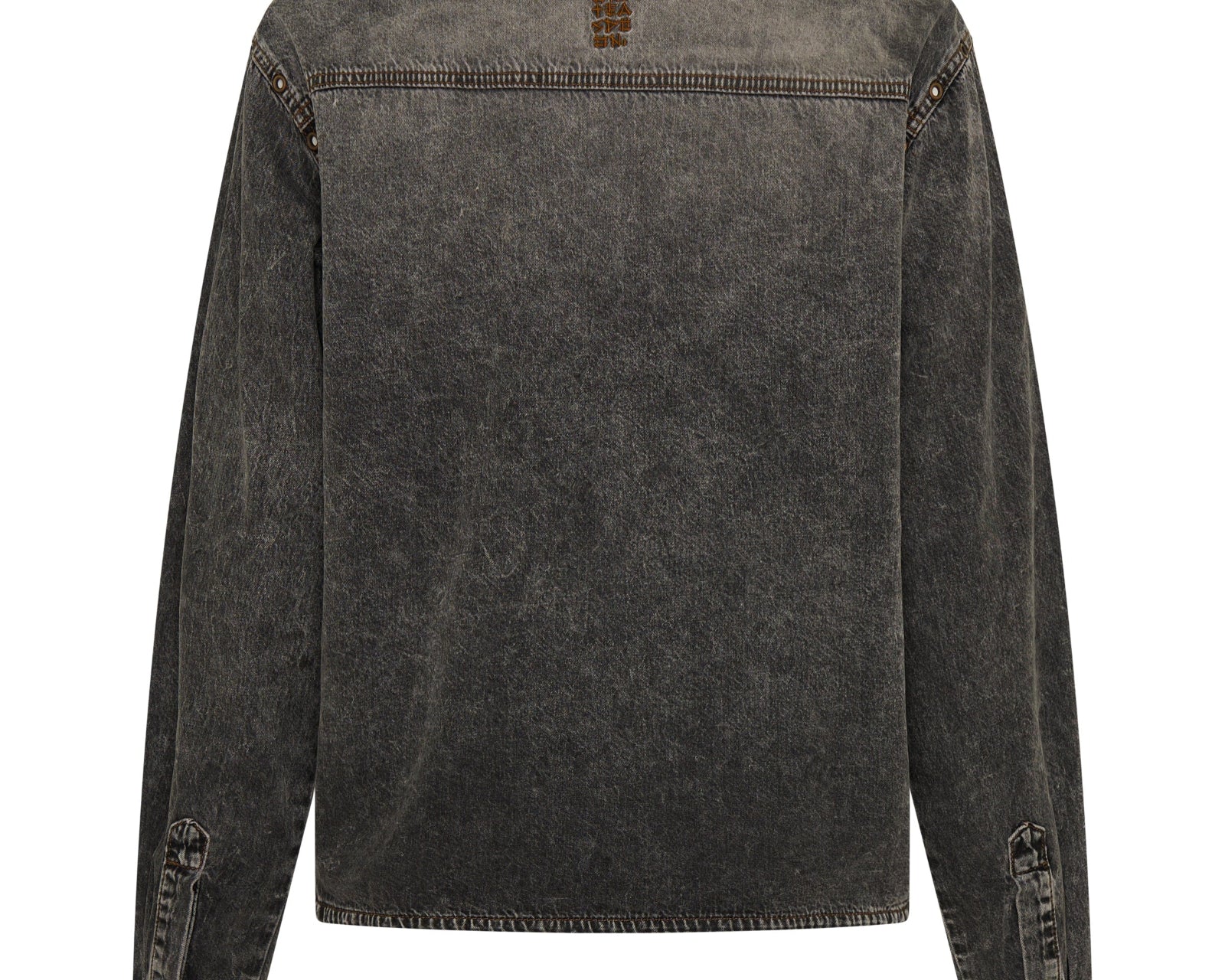 Nixie Eyelet Classic Fit Denim Shirt - Charcoal Black