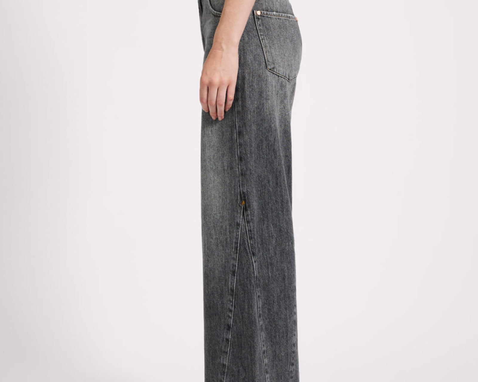 Cruisers Mid Waist Bootcut Flare Denim Jeans - Charcoal Grey