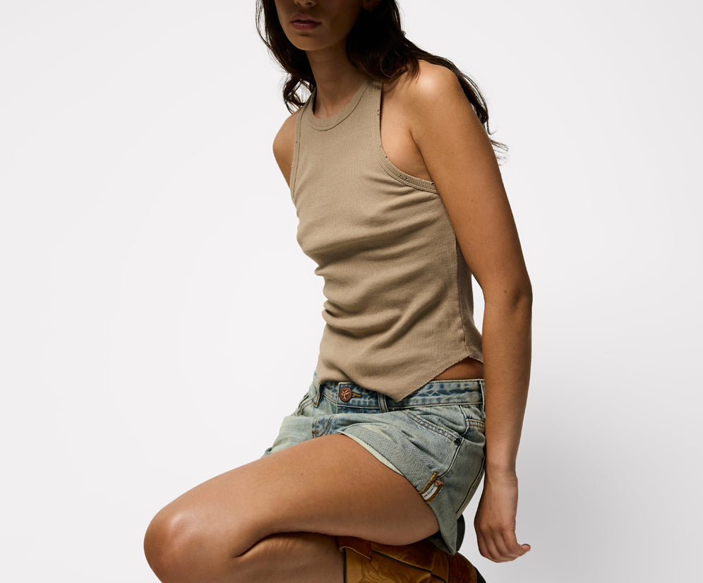 Bandits Low Waist Denim Shorts - Sunkissed Blue