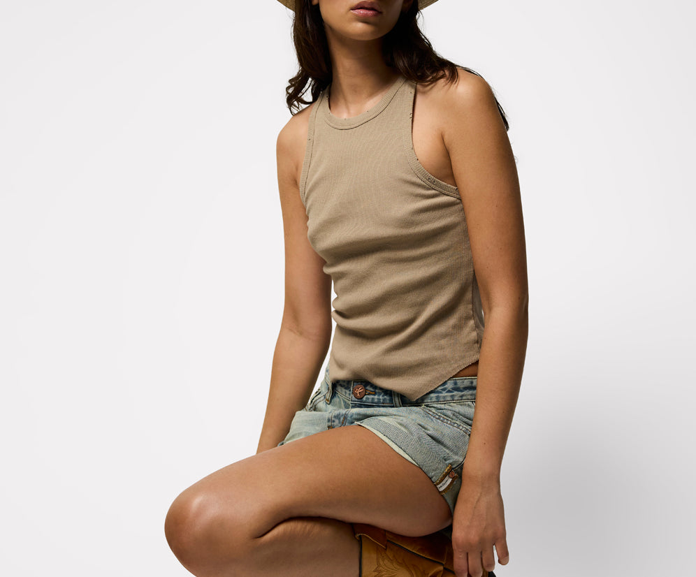 Bandits Low Waist Denim Shorts - Sunkissed Blue