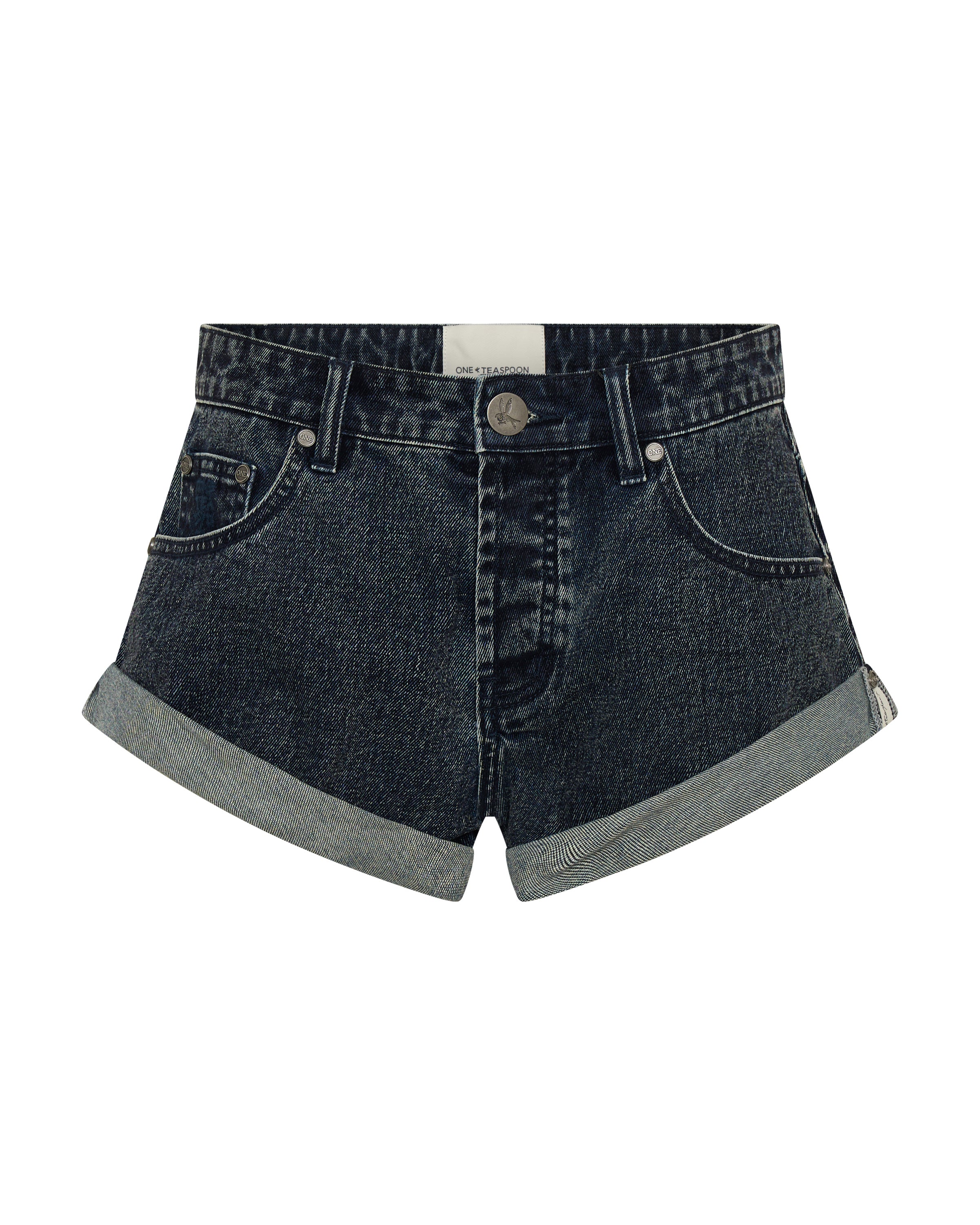 Bandits Low Waist Denim Shorts - Indigo Blue | One Teaspoon
