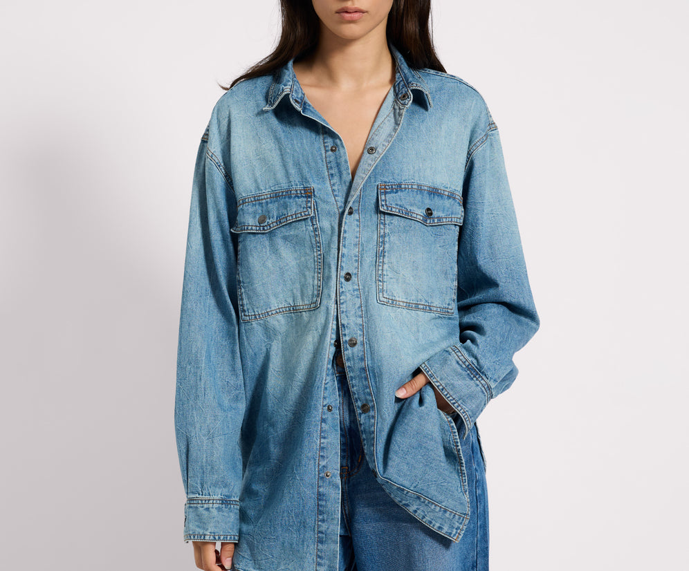 Essential Denim Shirt - Blue Crush