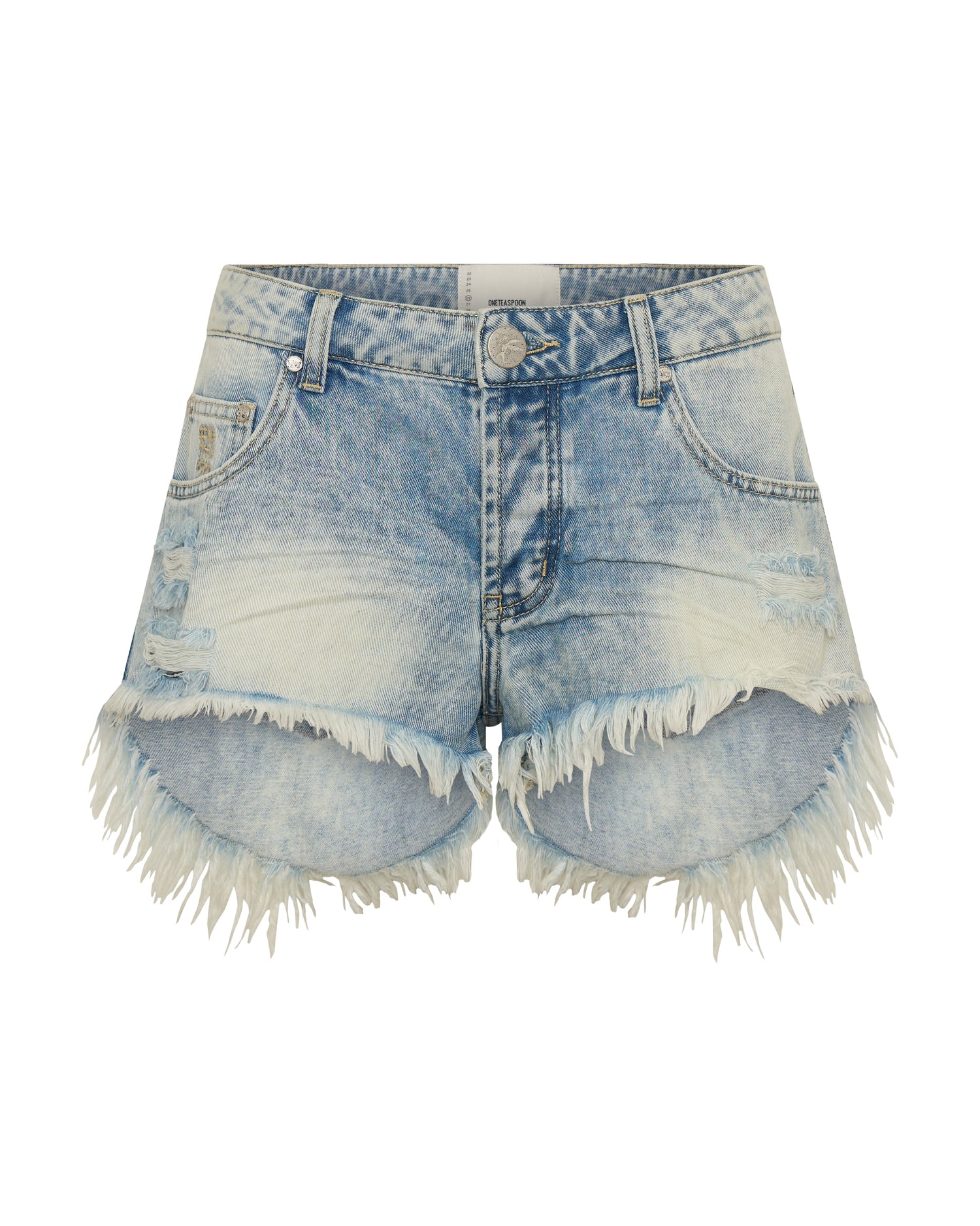New Arrivals Bonitas Low Waist Denim Shorts - Sunset Blue
