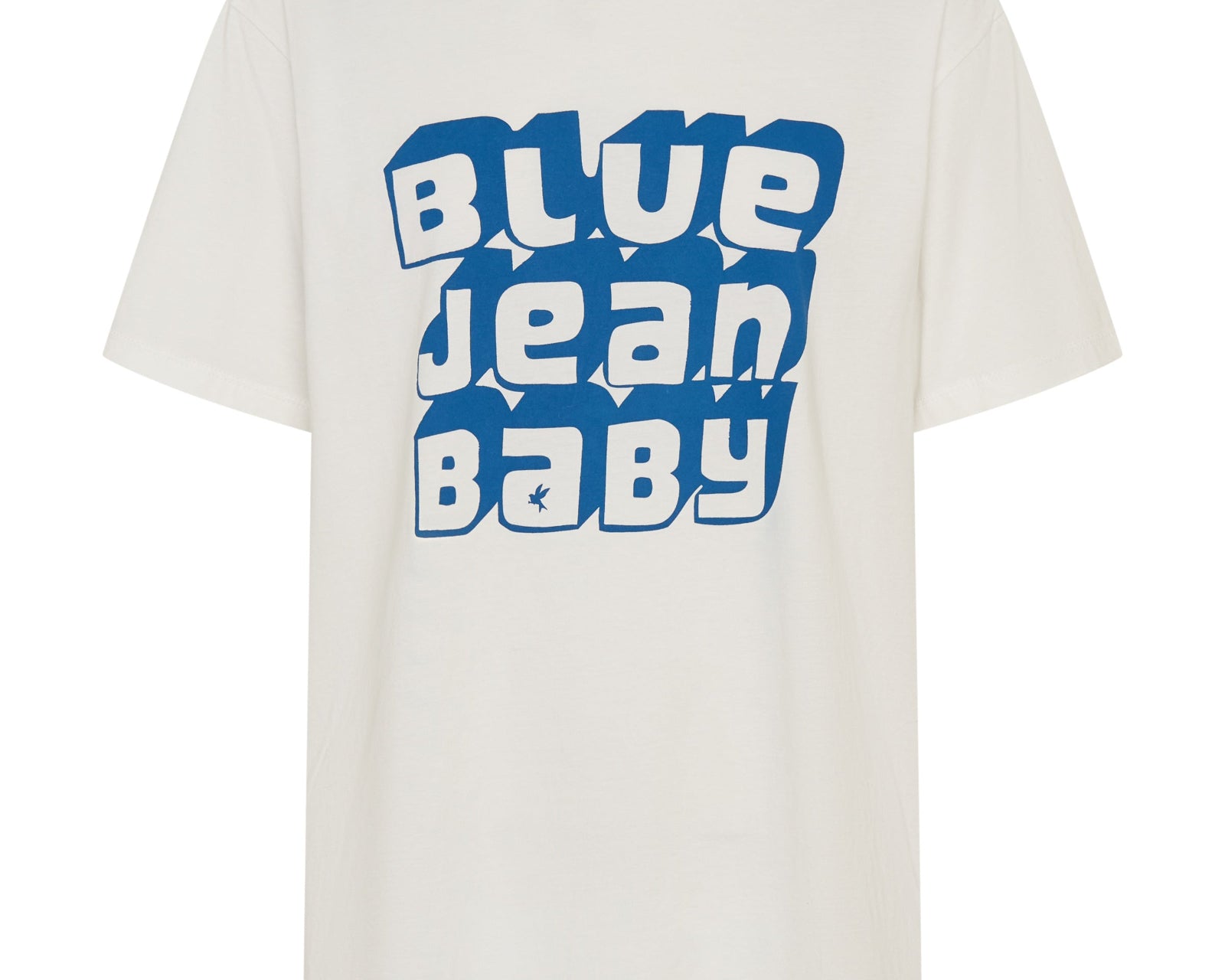 Blue Jean Baby Boyfriend Tee - White