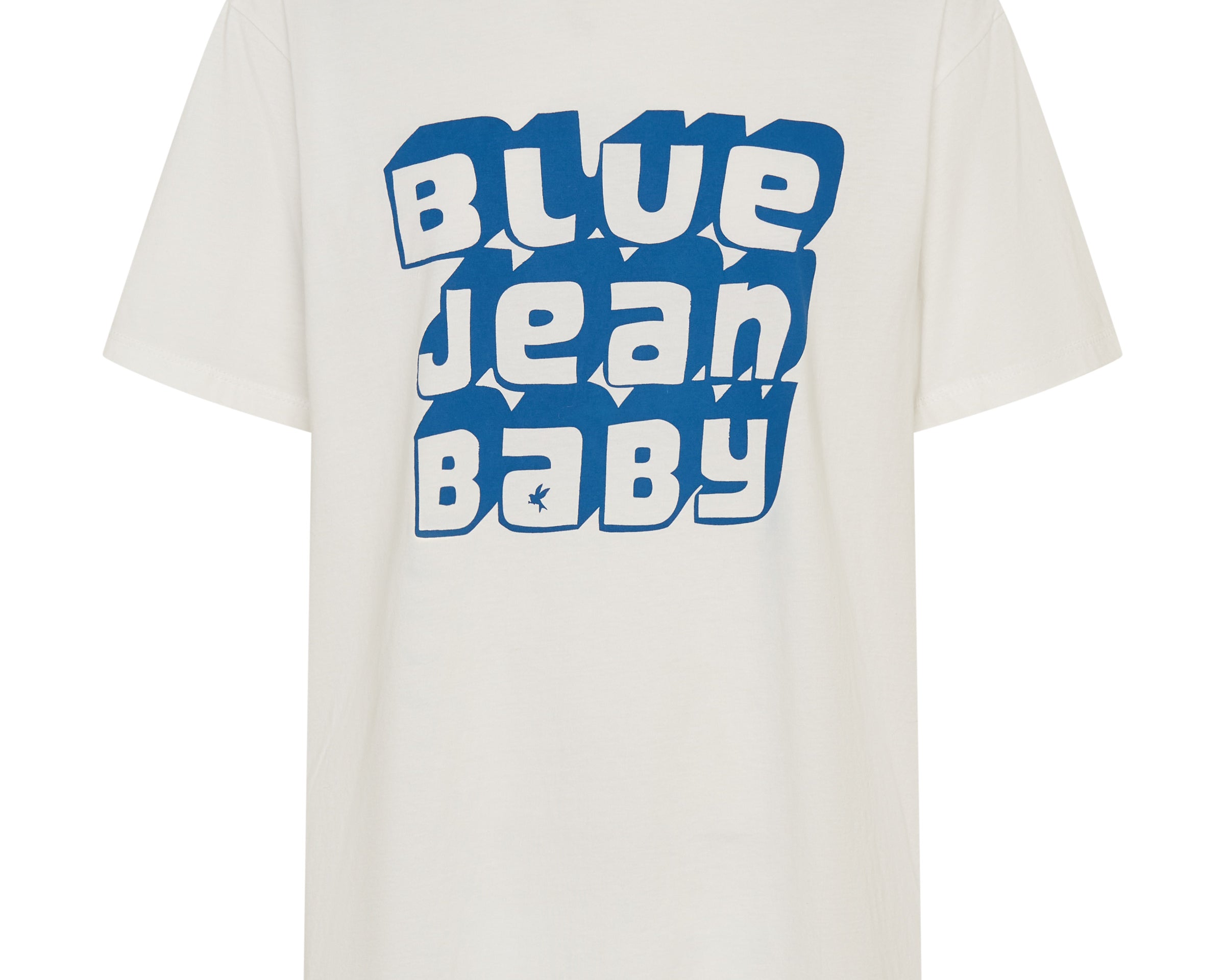 Blue Jean Baby Boyfriend Tee - White