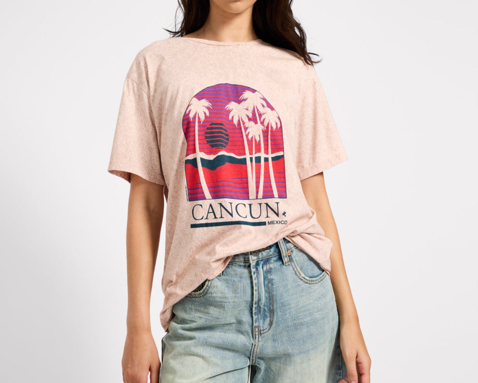 Cancun Boyfriend Tee - Stone