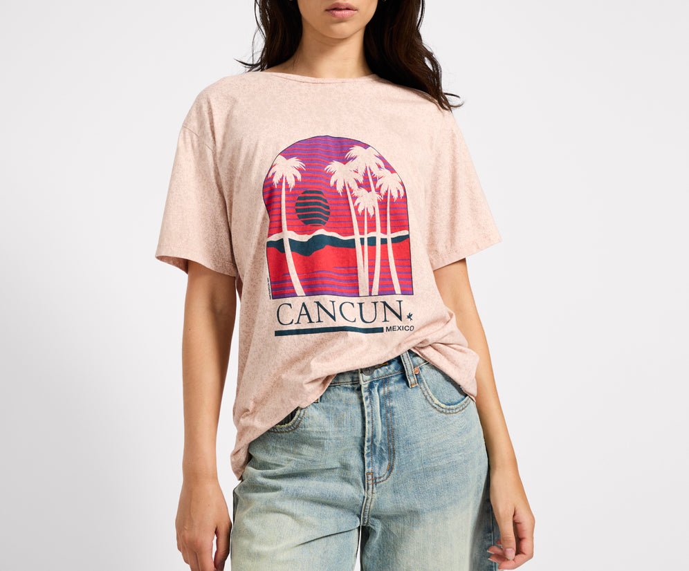 Cancun Boyfriend Tee - Stone