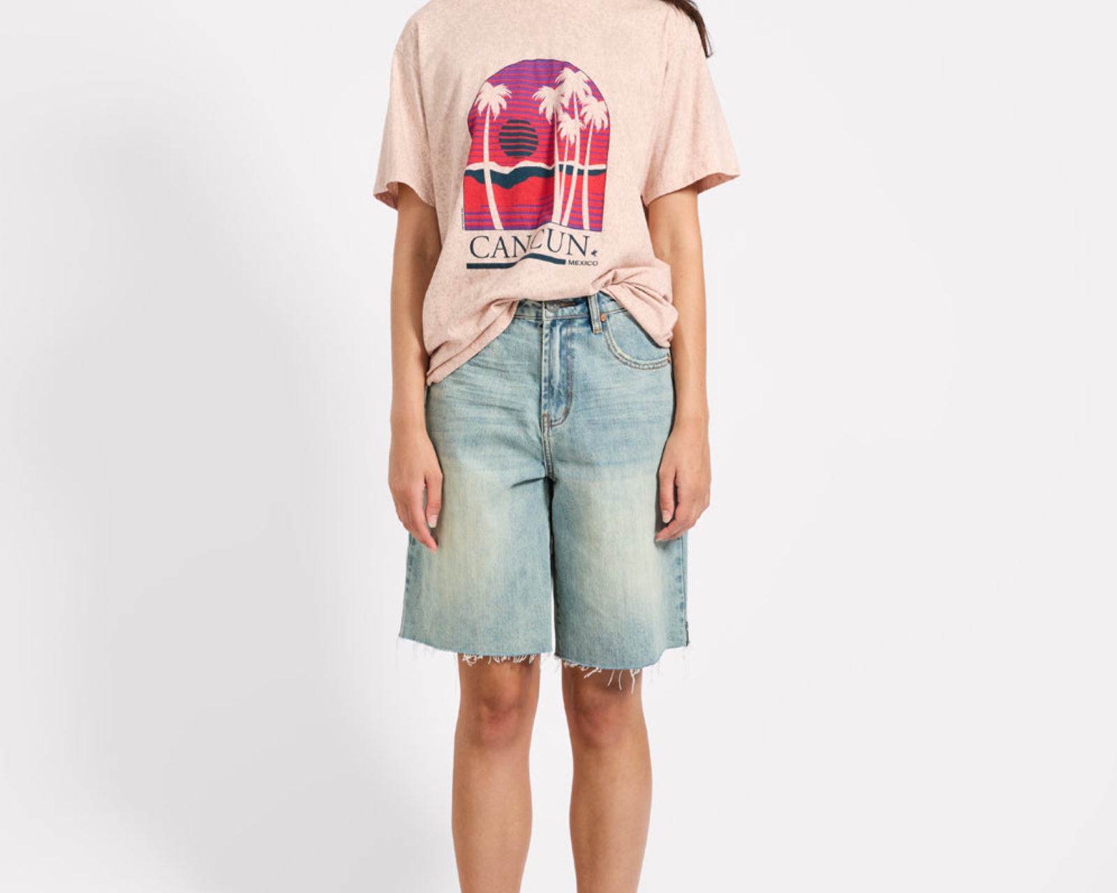Cancun Boyfriend Tee - Stone