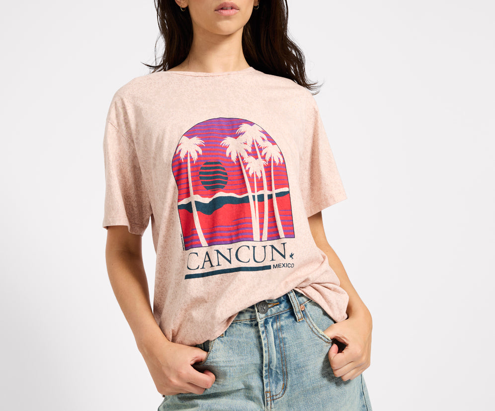 Cancun Boyfriend Tee - Stone