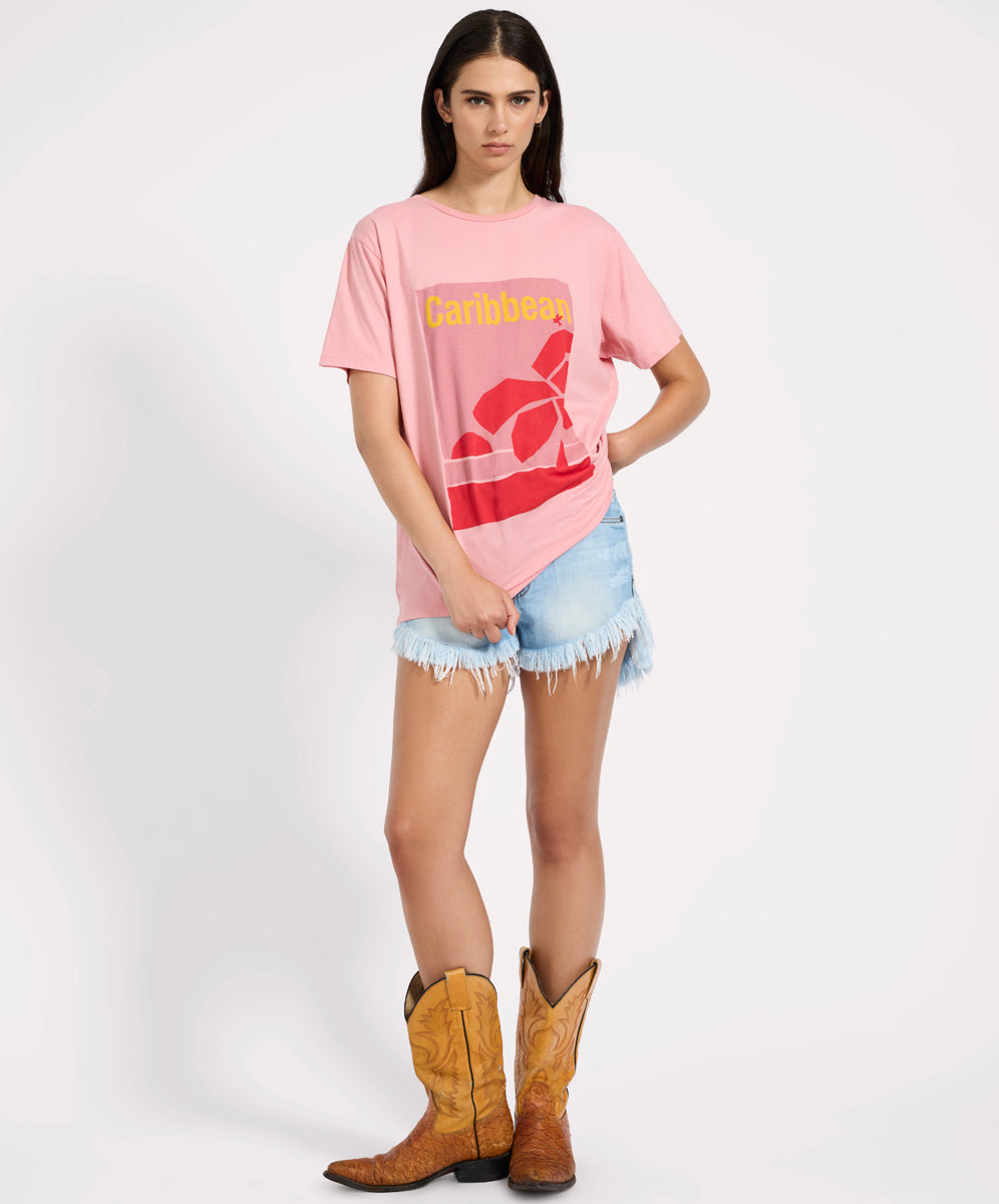  Caribbean Boyfriend Tee - Pink