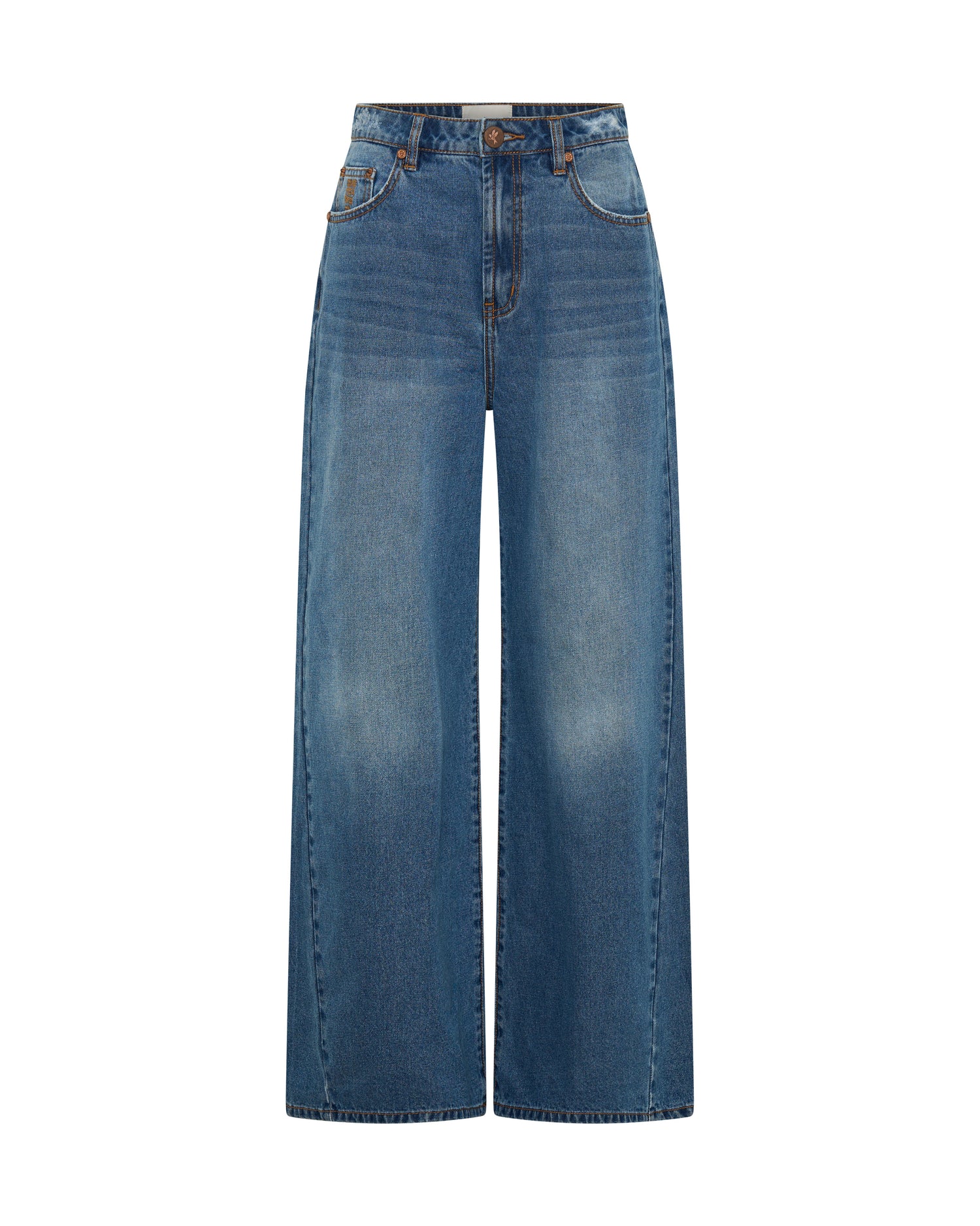New Arrivals Love Machines High Waist Super Wide Leg Denim Jeans - Pacifica
