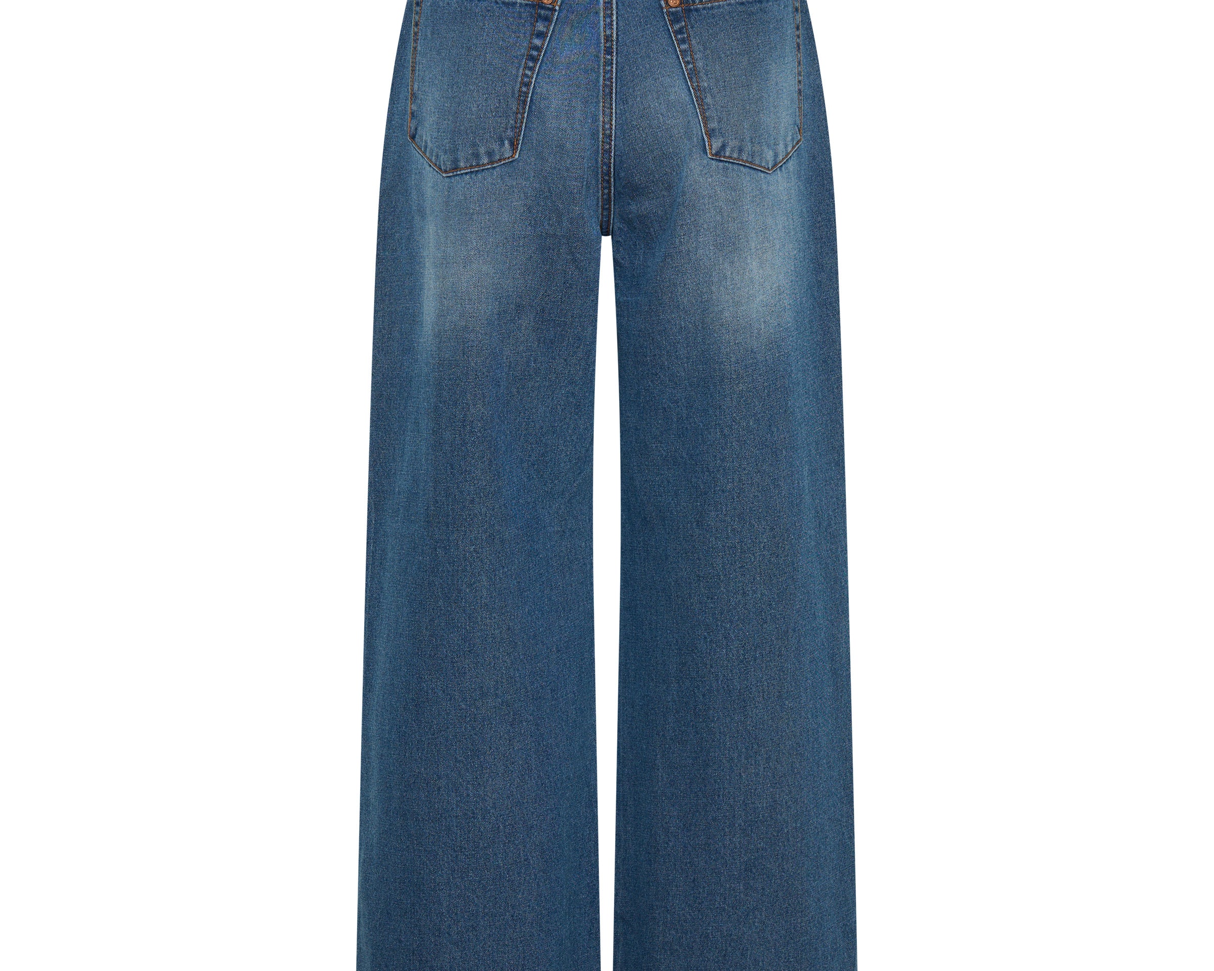 Love Machines High Waist Super Wide Leg Denim Jeans - Pacifica