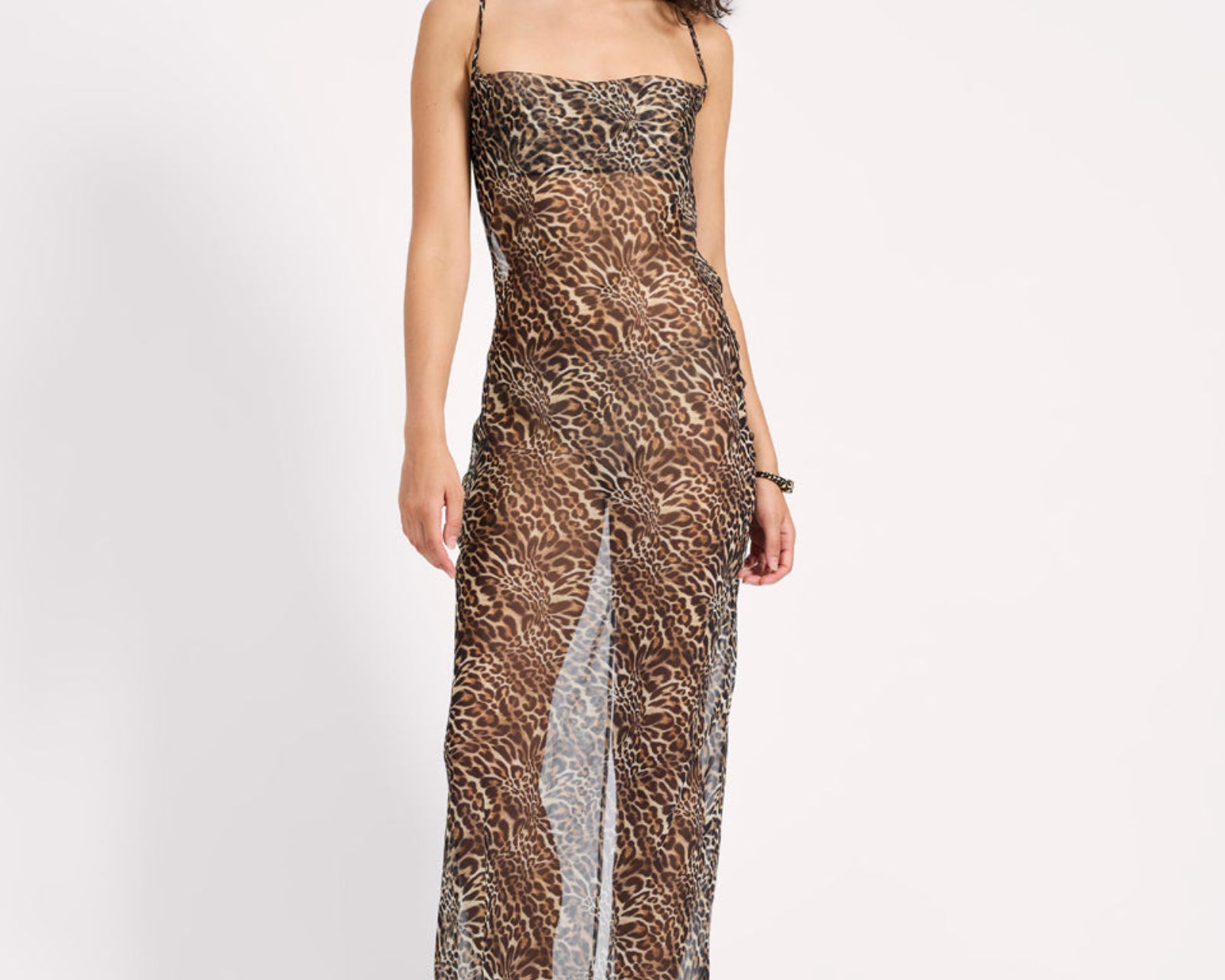 Jagger Maxi Slip Dress - Leopard Print