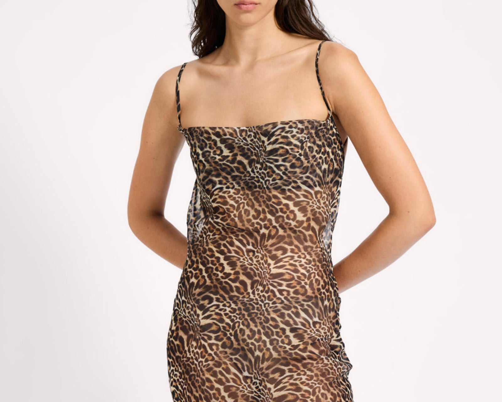 Jagger Maxi Slip Dress - Leopard Print