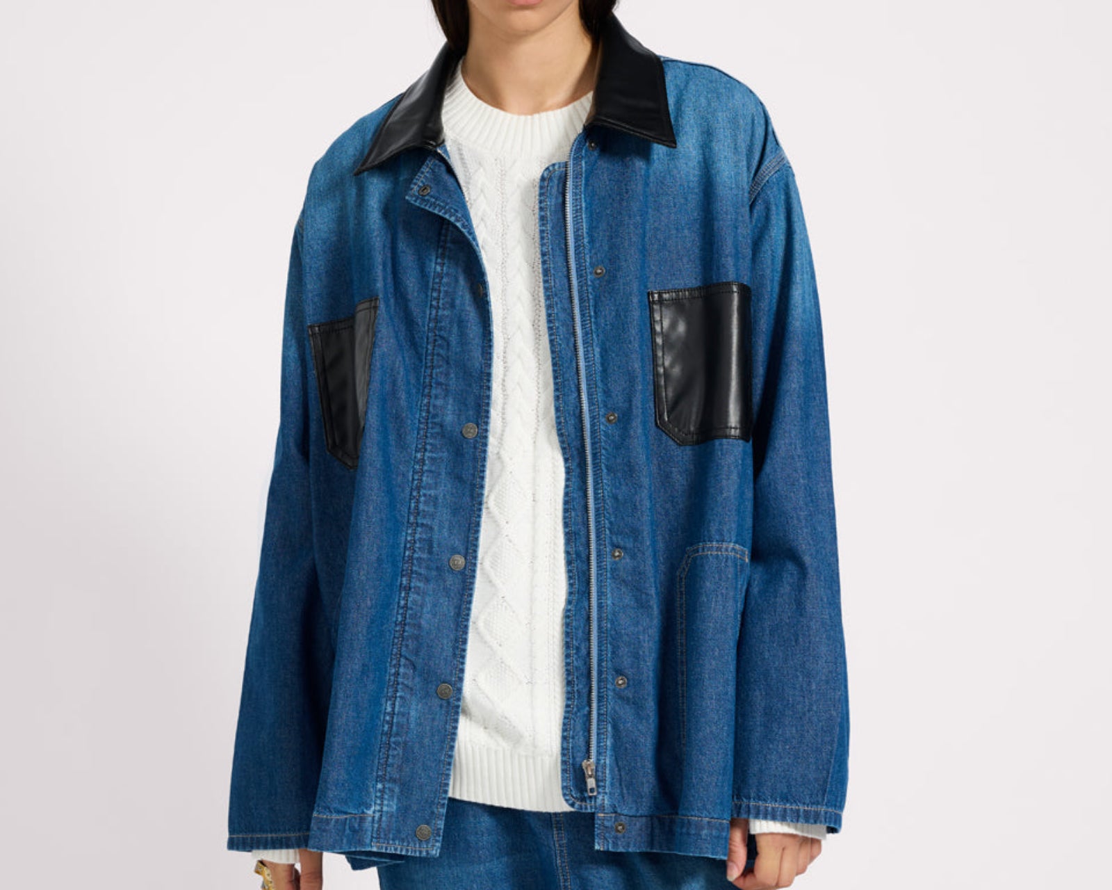 My Boyfriends Denim Shacket - Blue Pasadena