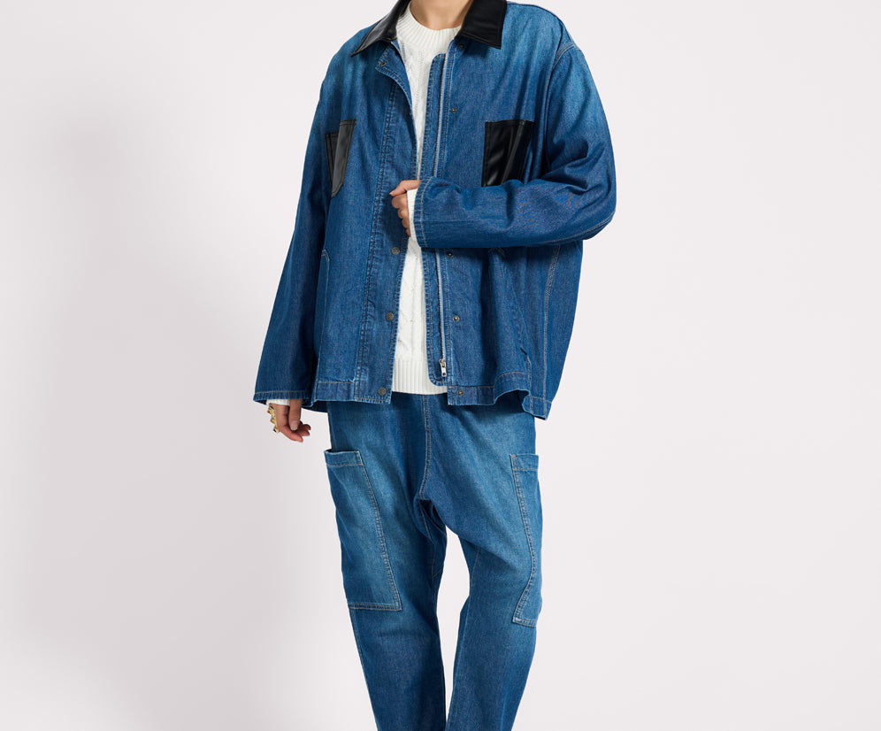 My Boyfriends Denim Shacket - Blue Pasadena