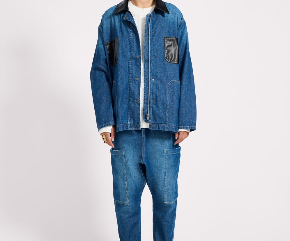 My Boyfriends Denim Shacket - Blue Pasadena
