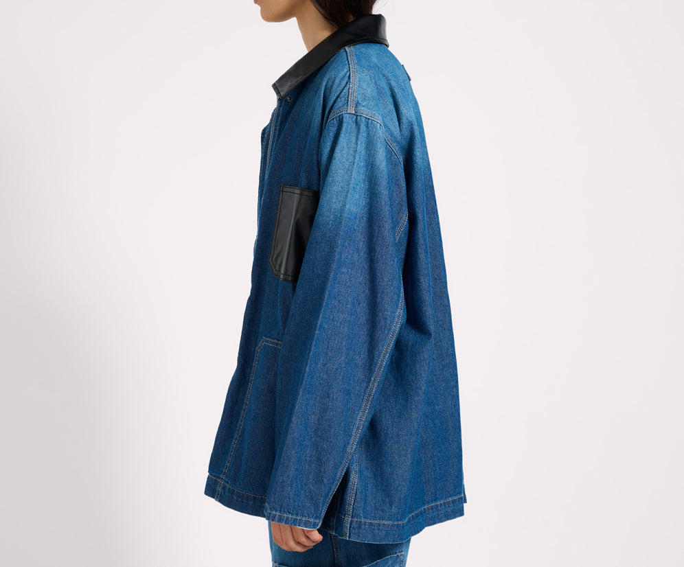 My Boyfriends Denim Shacket - Blue Pasadena