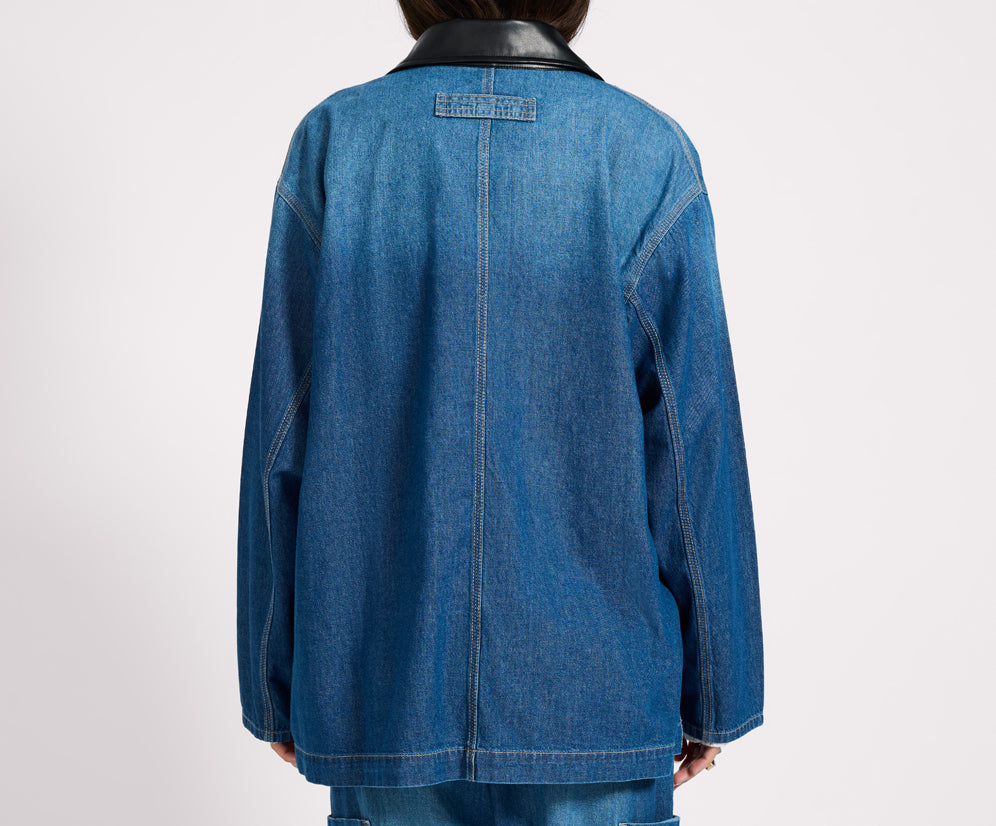 My Boyfriends Denim Shacket - Blue Pasadena