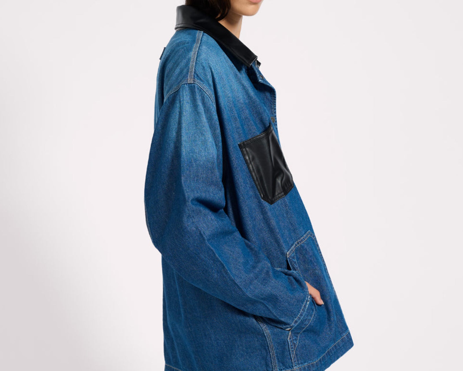 My Boyfriends Denim Shacket - Blue Pasadena