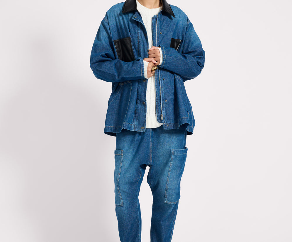 My Boyfriends Denim Shacket - Blue Pasadena