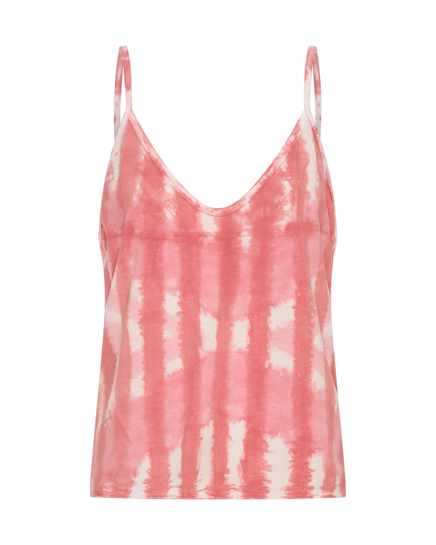  Santorini Deep V Front Cotton Singlet - Pink