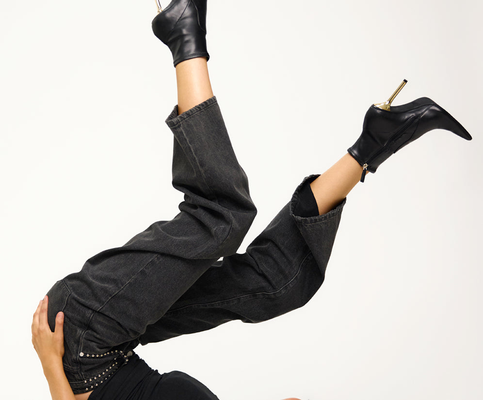 Jackson Mid Waist Wide Leg Denim Jeans