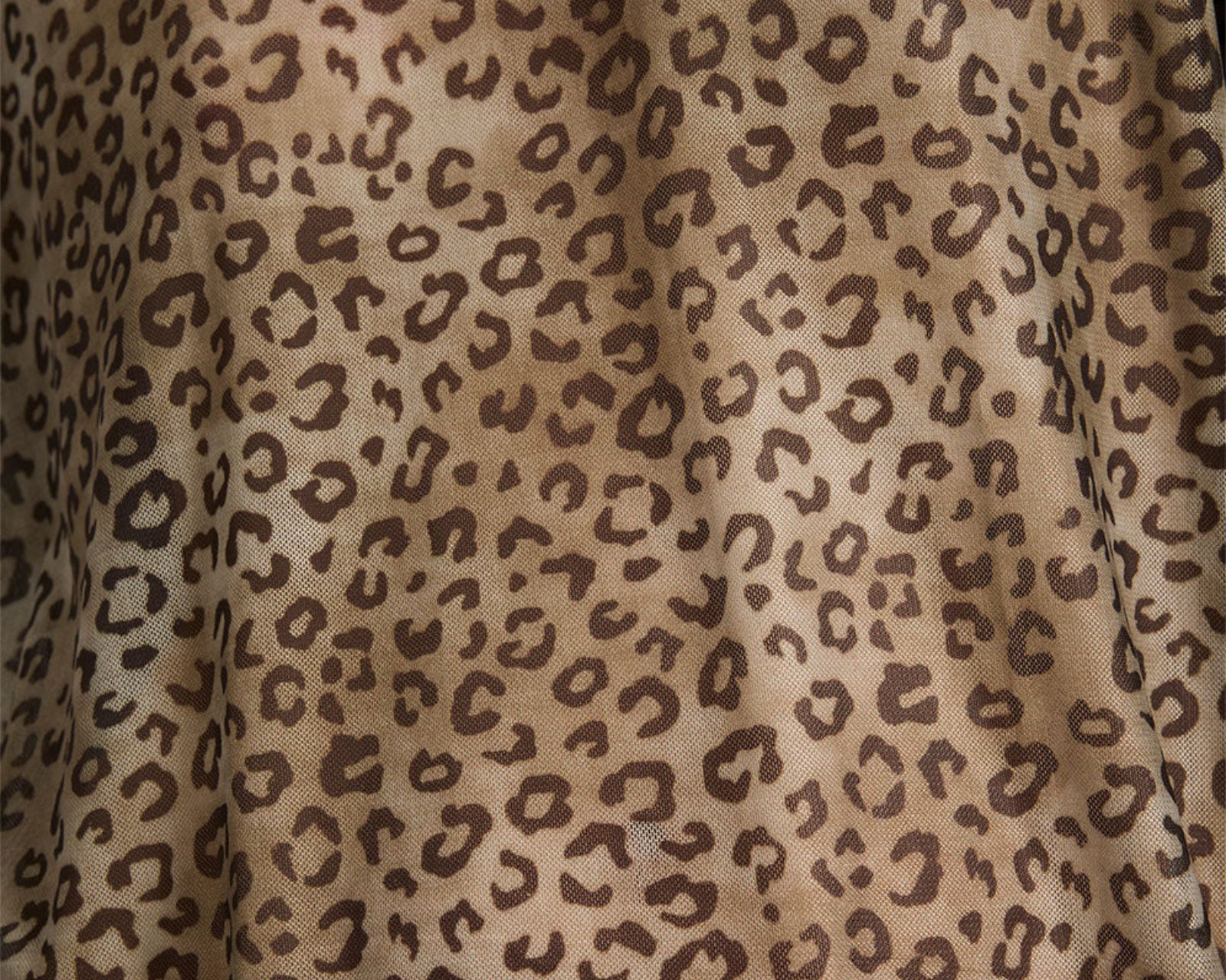 Mesh Oversized Kobe Tee - Khaki Cheetah Print