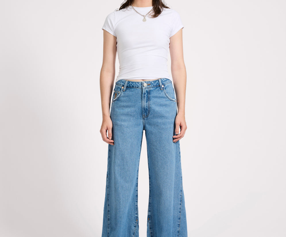 Cruisers Mid Waist Bootcut Flare Denim Jeans - New Blue