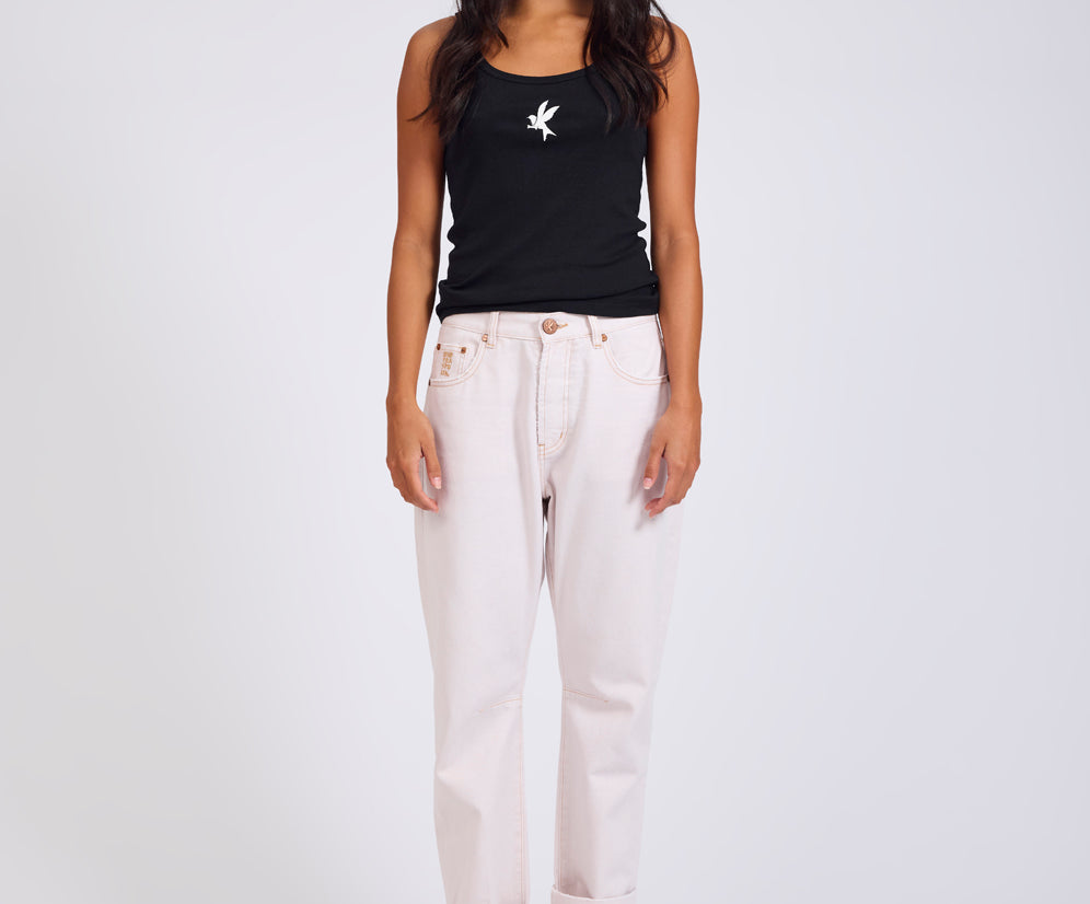 Bandits Low Waist Boyfriend Denim Jeans - Pink Tint