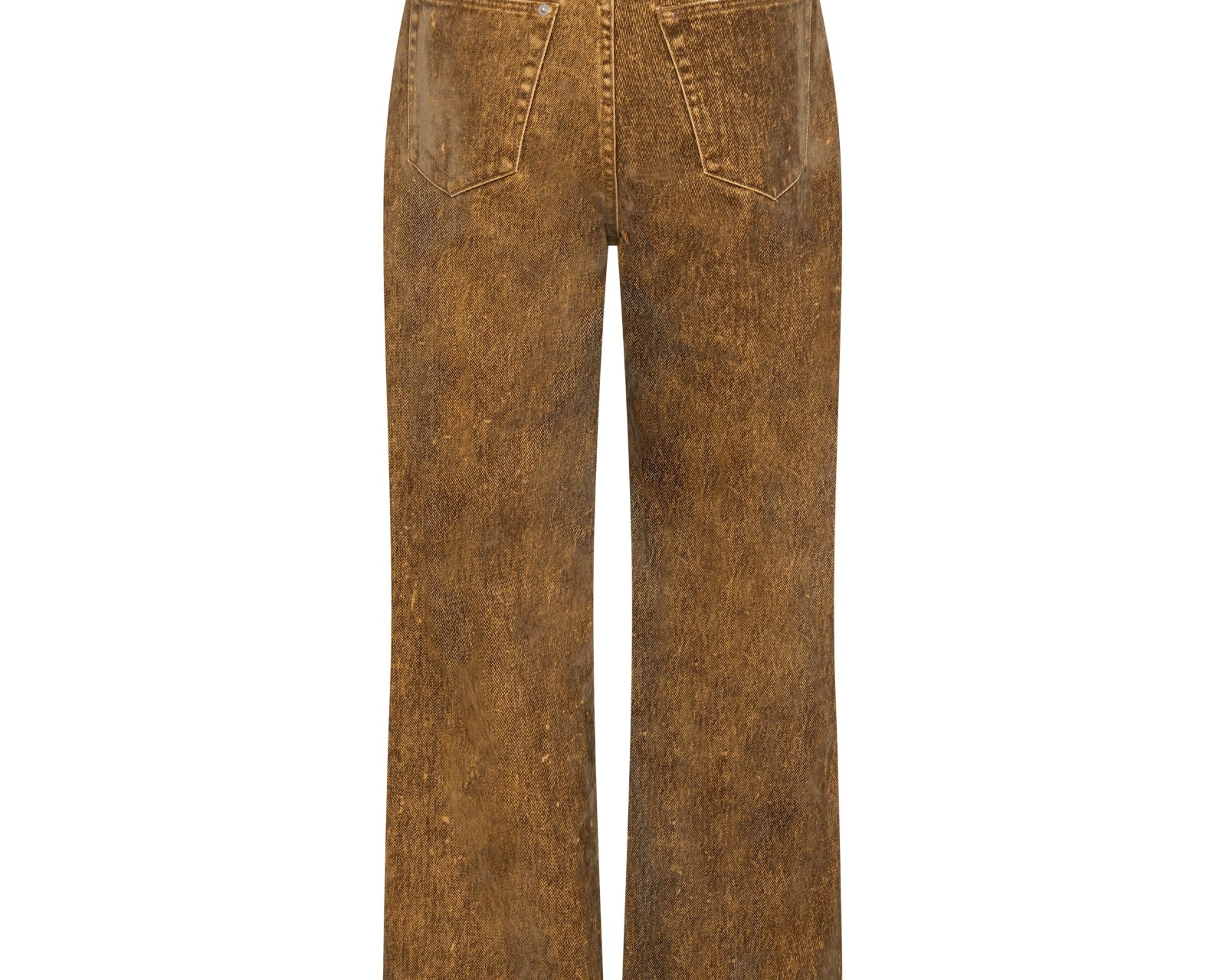 Baxters Mid Waist Wide Leg Denim Jeans - Burnt Tobacco