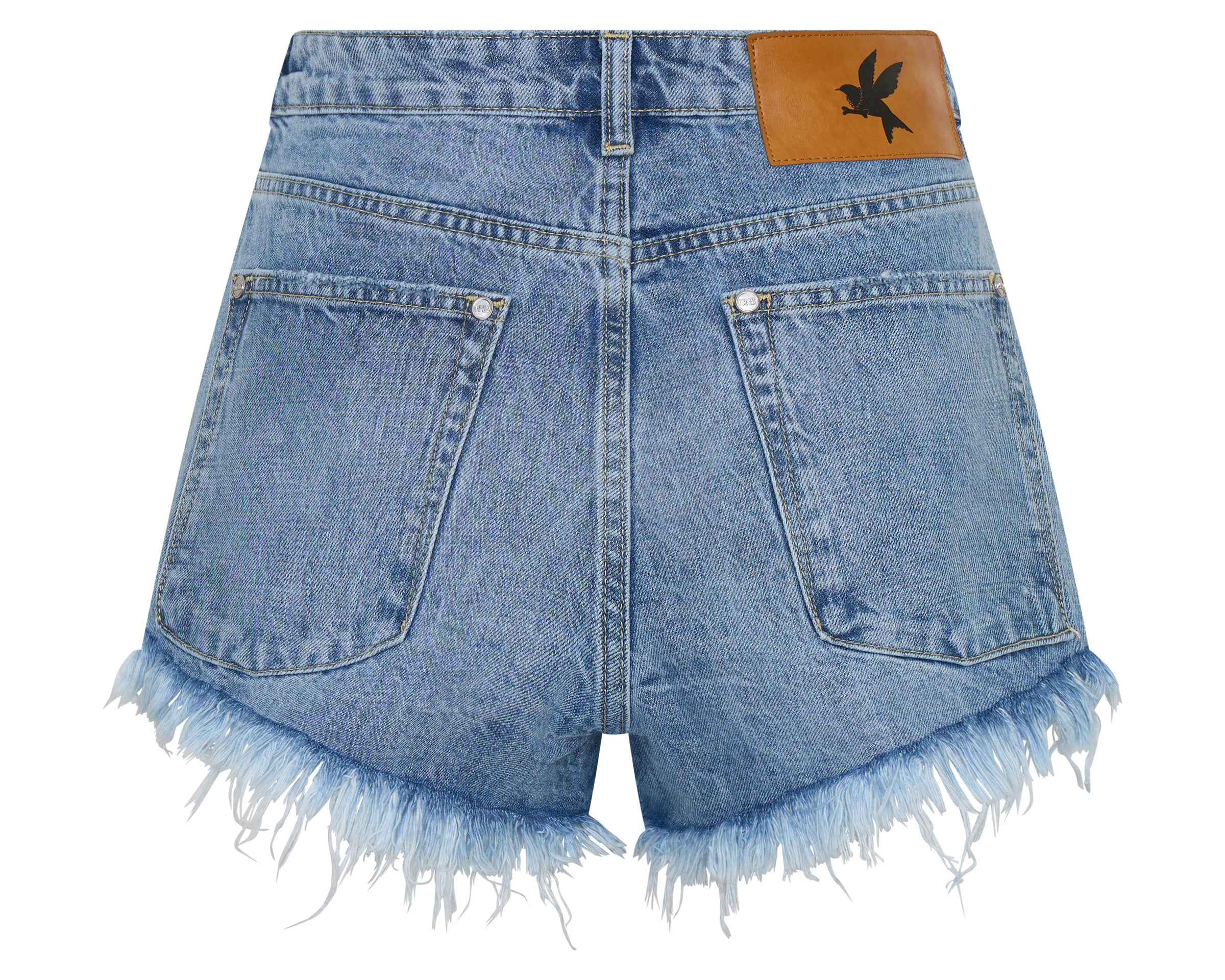 Renegades High Waist Denim Shorts - Pretty Blue